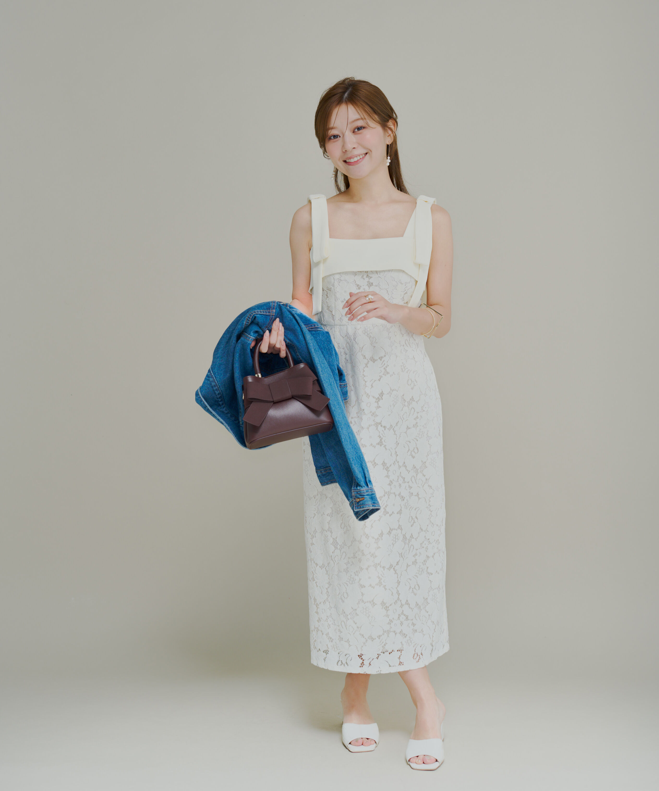 PROPORTION BODY DRESSING「リボン付きレースワンピース」|ワンピース|