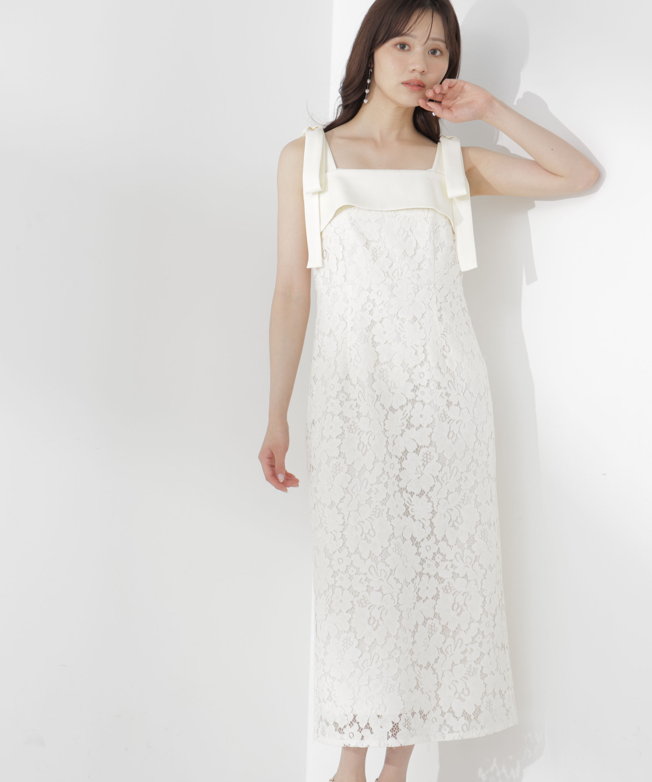 PROPORTION BODY DRESSING「リボン付きレースワンピース」|ワンピース|