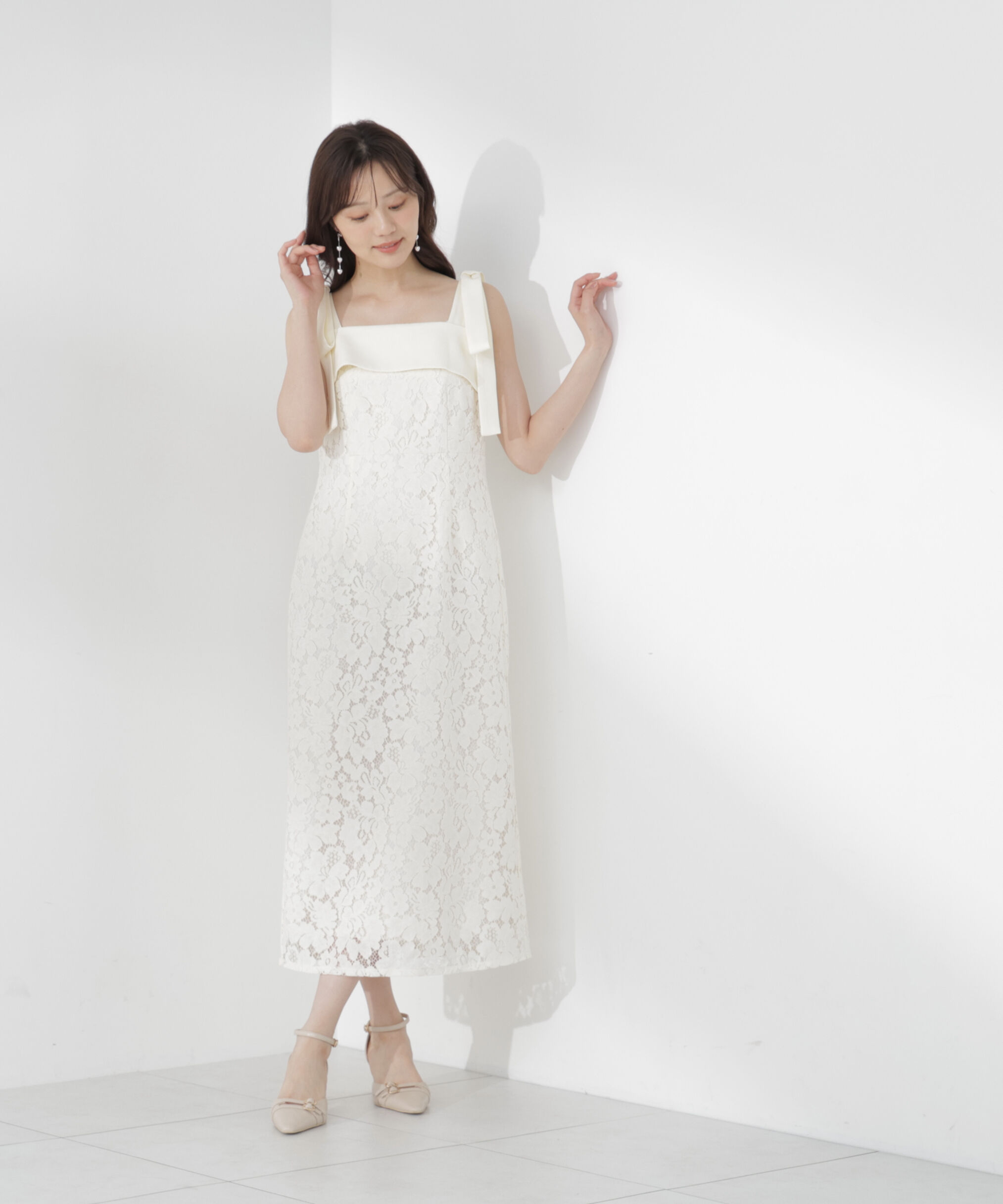PROPORTION BODY DRESSING「リボン付きレースワンピース」|ワンピース|
