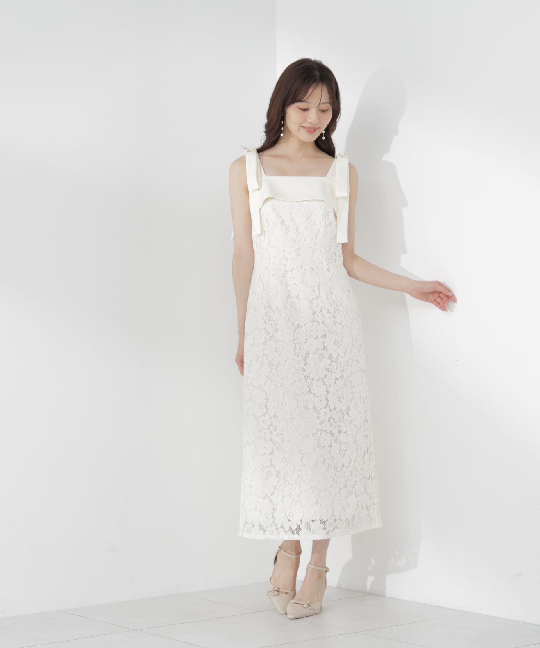 PROPORTION BODY DRESSING「リボン付きレースワンピース」|ワンピース|