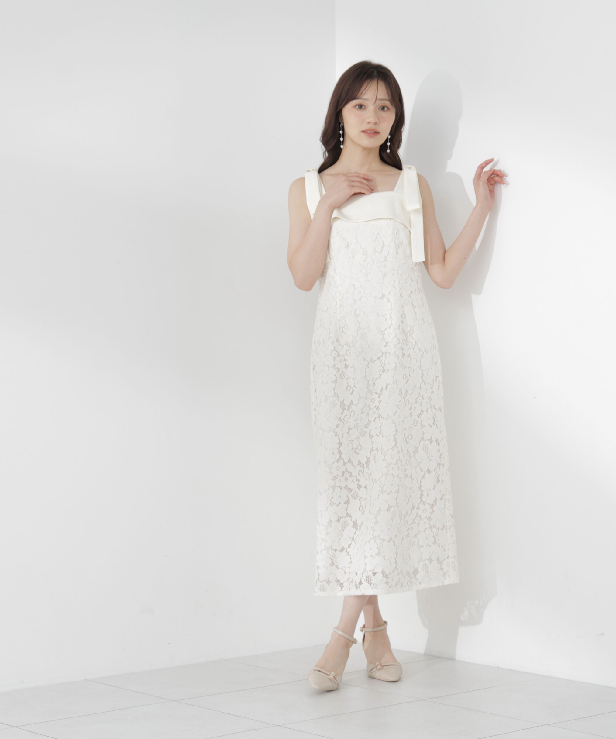 PROPORTION BODY DRESSING「リボン付きレースワンピース」|ワンピース|