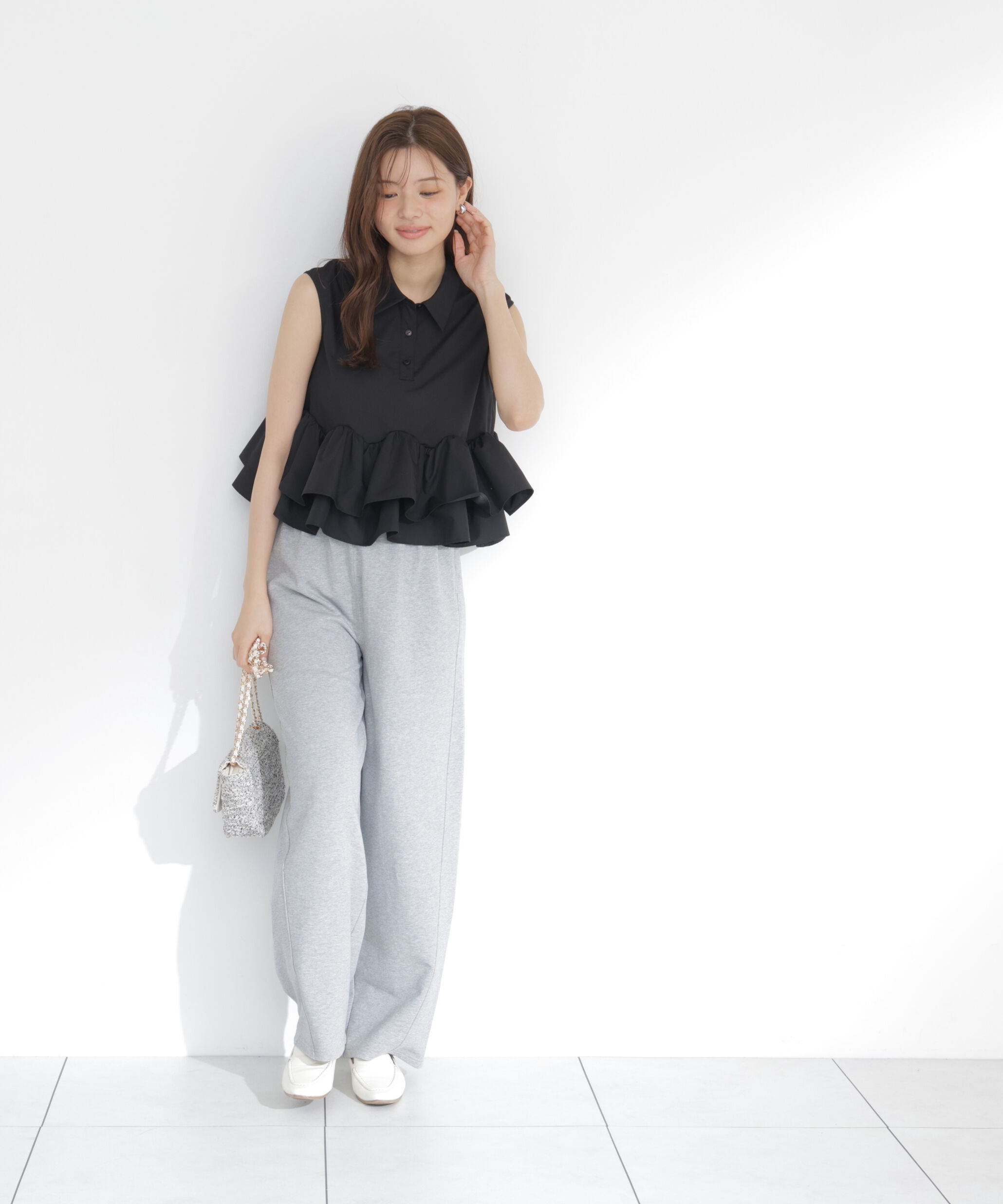 PROPORTION BODY DRESSING「＜a/mie＞フリルヘムブラウス」|シャツ・ブラウス|