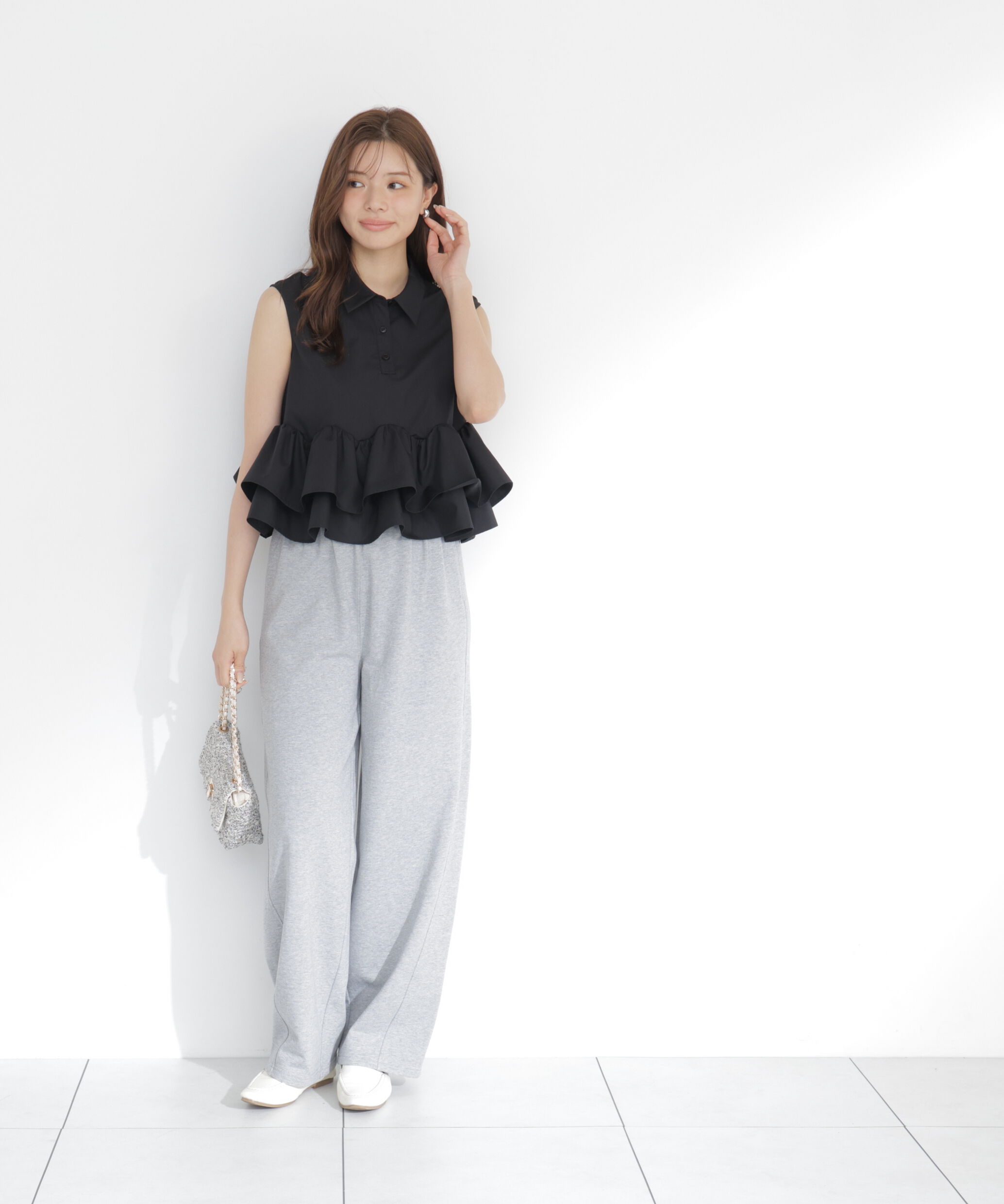 PROPORTION BODY DRESSING「＜a/mie＞フリルヘムブラウス」|シャツ・ブラウス|
