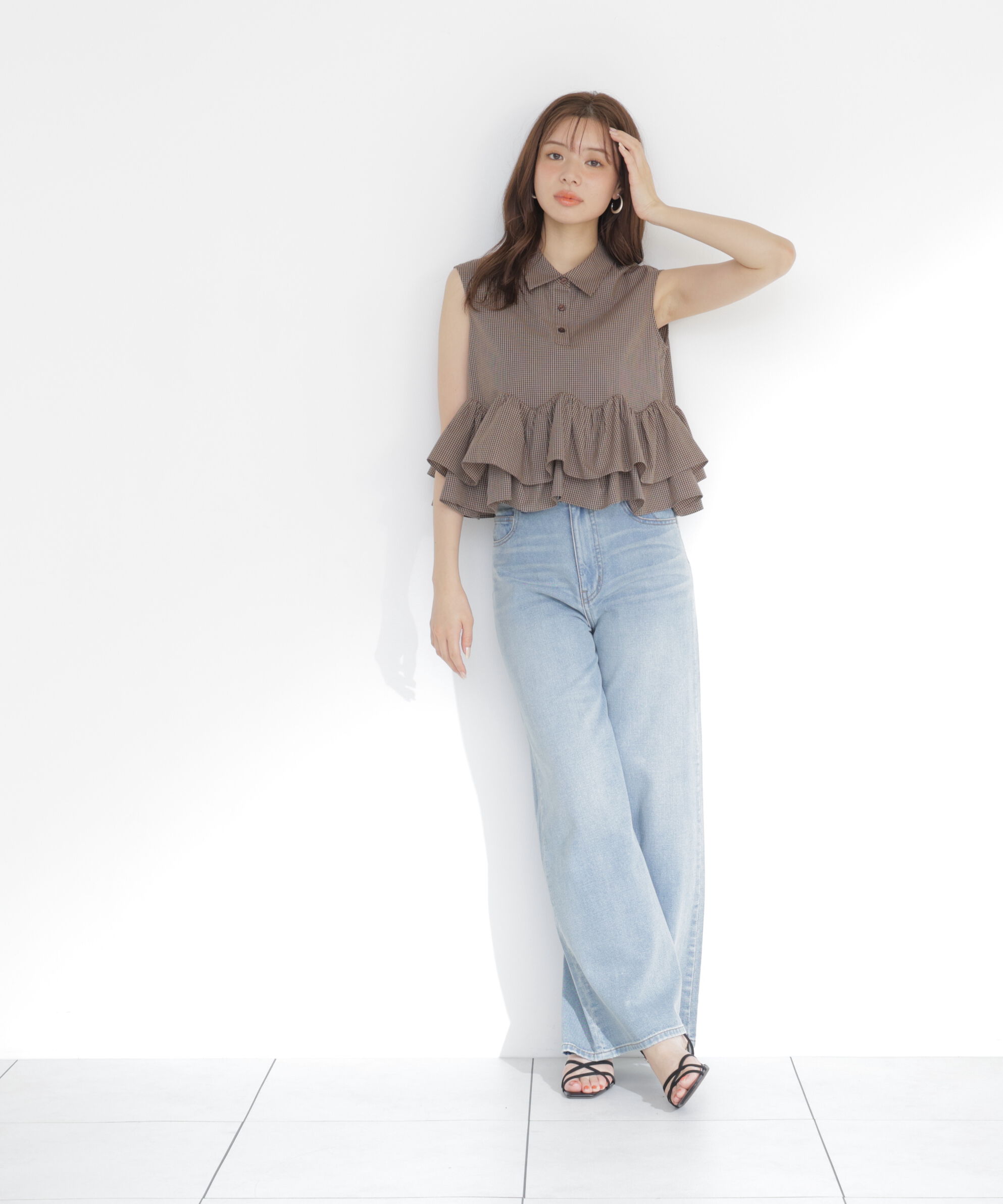 PROPORTION BODY DRESSING「＜a/mie＞フリルヘムブラウス」|シャツ・ブラウス|