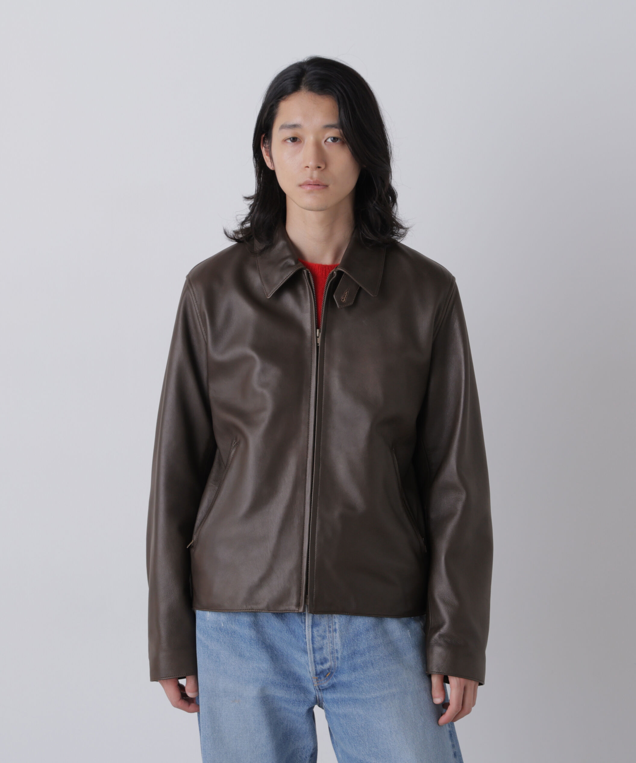 YLEVE 「YLEVE / SHEEP AVIATOR LEATHER JACKET」|ブルゾン・スタジャン|