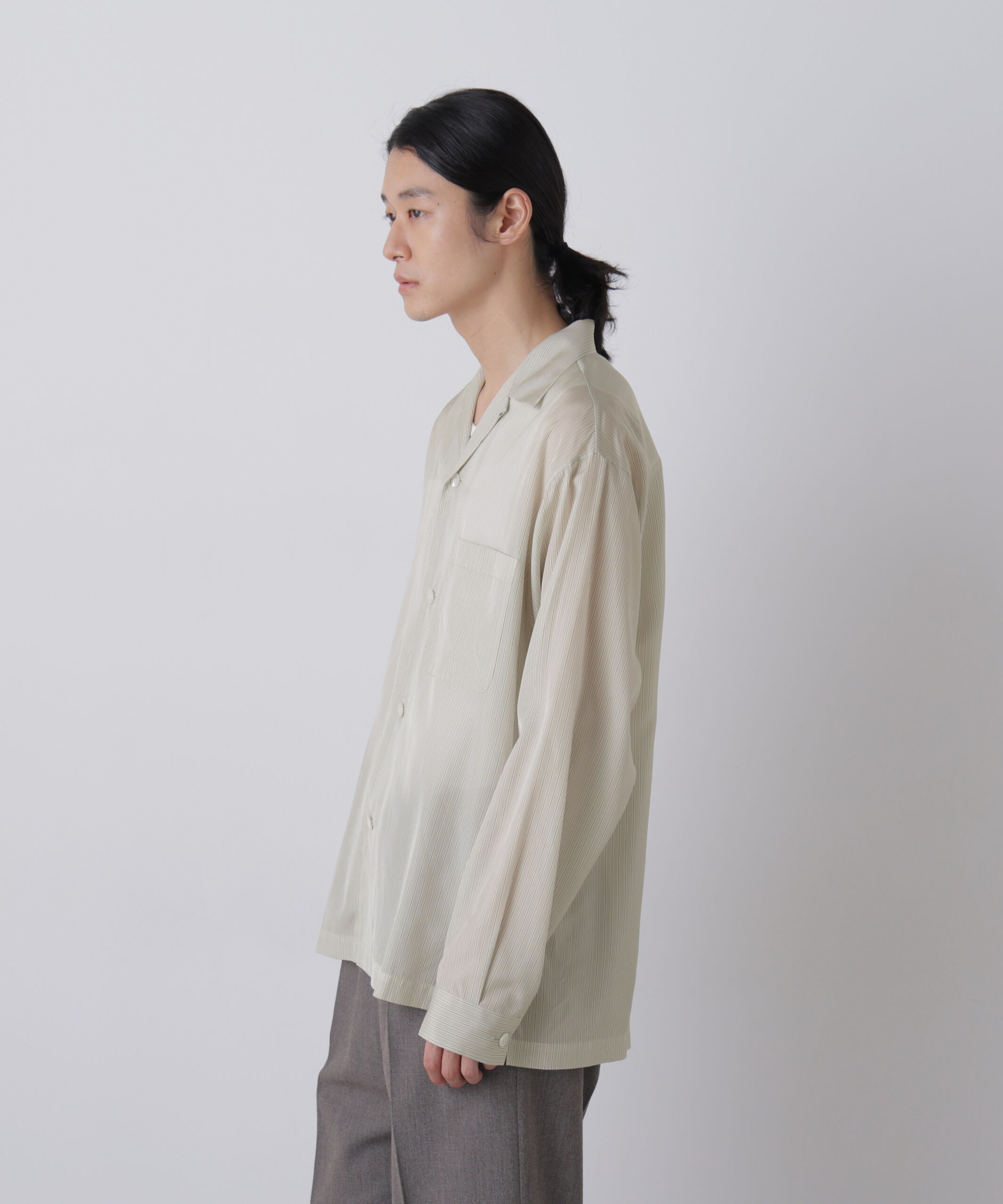 YLEVE 「YLEVE / ACETATE CUPRO STRIPE PJ SHIRT」|シャツ・ブラウス|