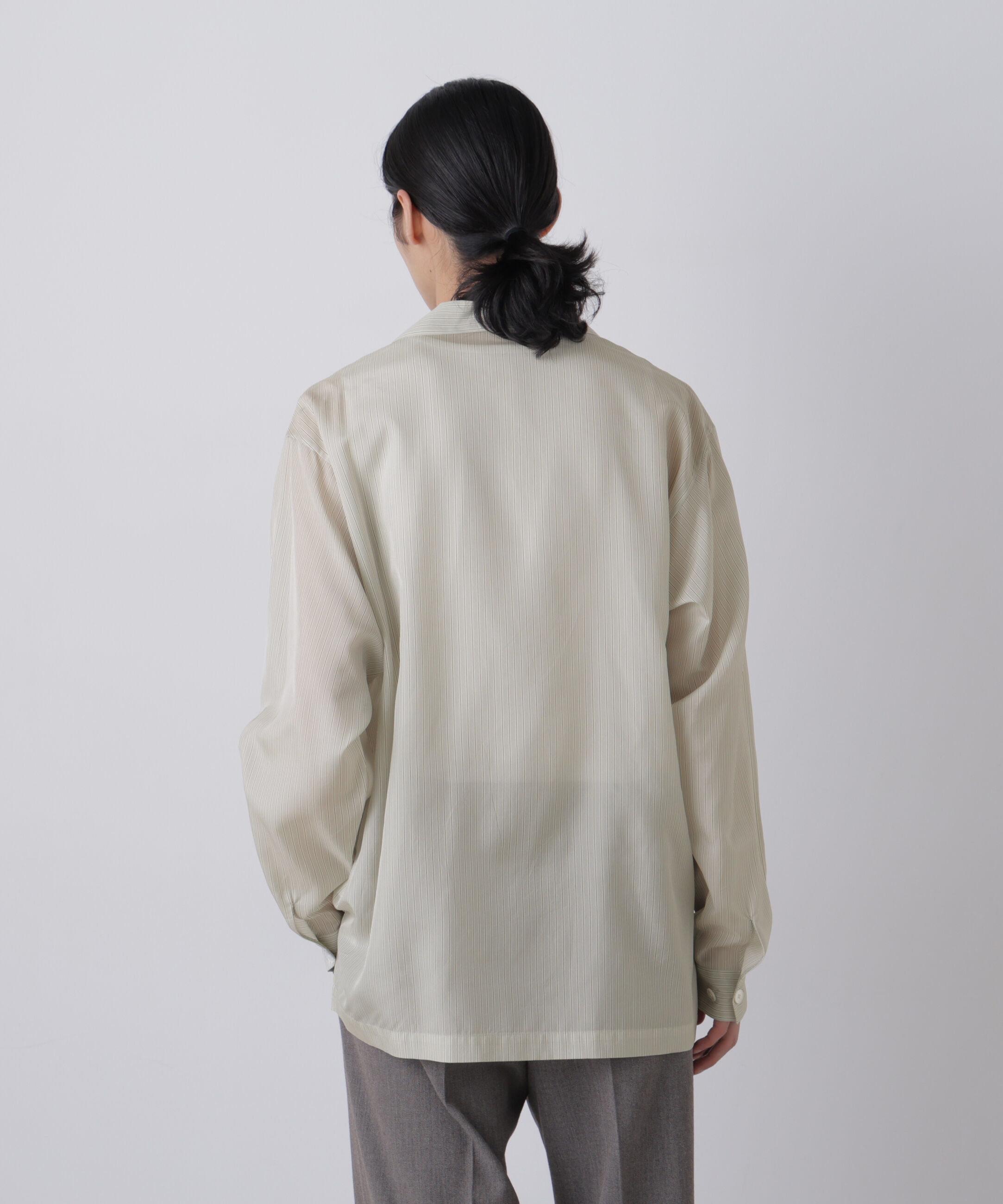 YLEVE 「YLEVE / ACETATE CUPRO STRIPE PJ SHIRT」|シャツ・ブラウス|