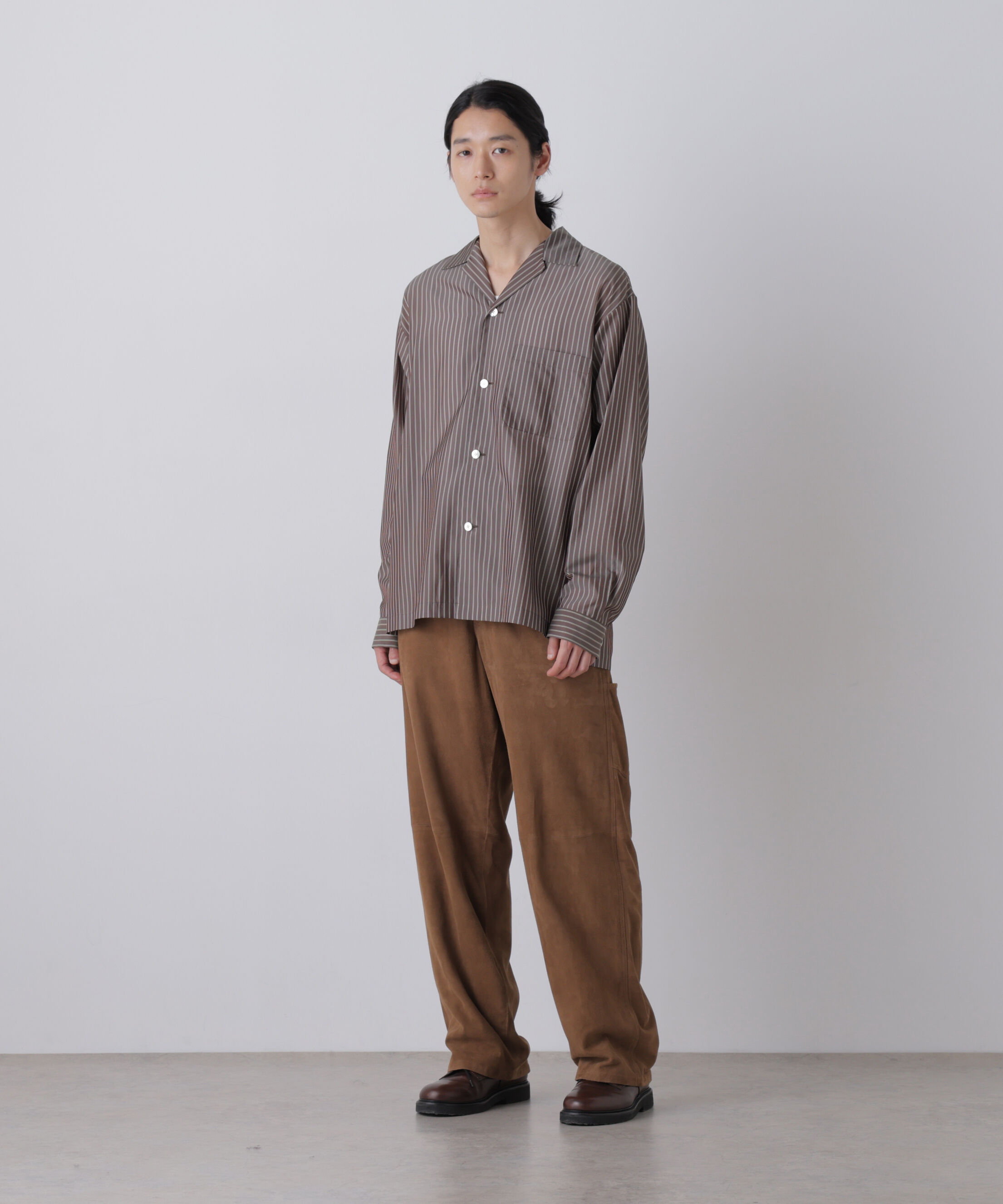 YLEVE 「YLEVE / ACETATE CUPRO STRIPE PJ SHIRT」|シャツ・ブラウス|