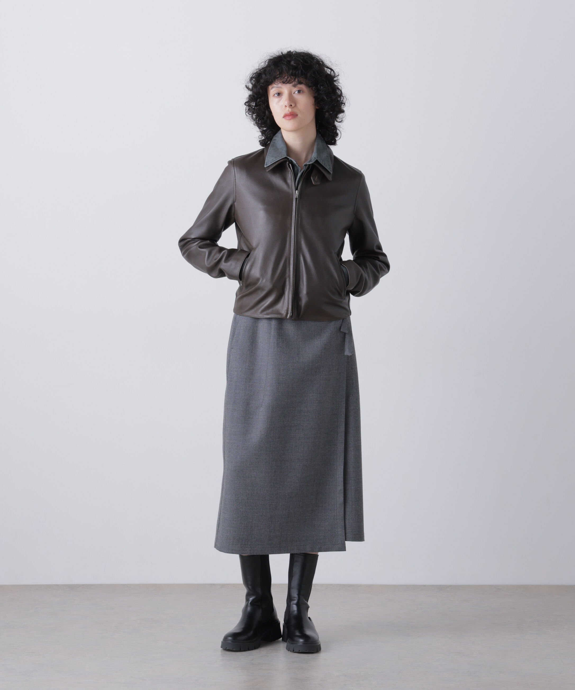 YLEVE 「YLEVE / SHEEP AVIATOR LEATHER JACKET」|ブルゾン・スタジャン|