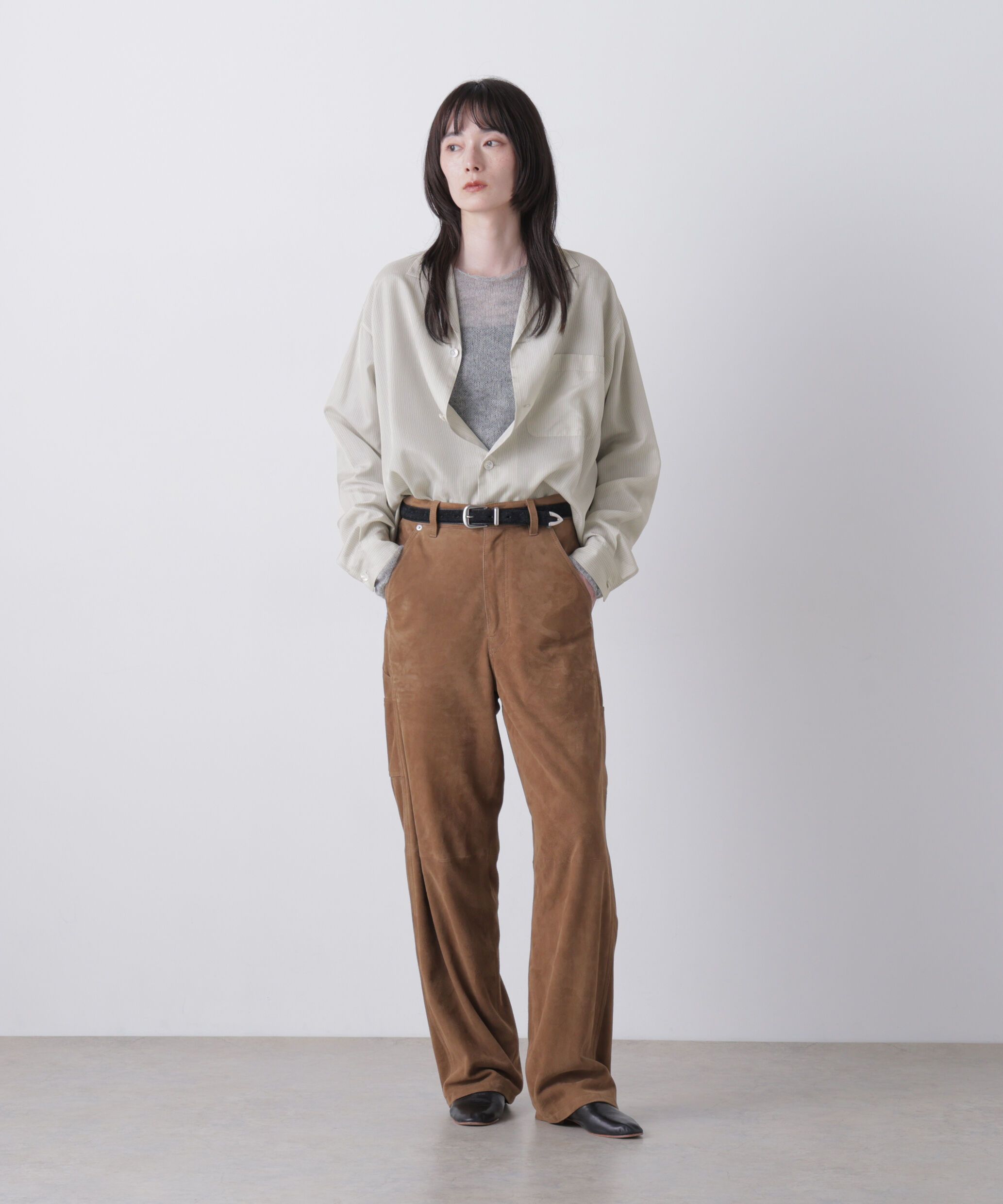 YLEVE 「YLEVE / ACETATE CUPRO STRIPE PJ SHIRT」|シャツ・ブラウス|