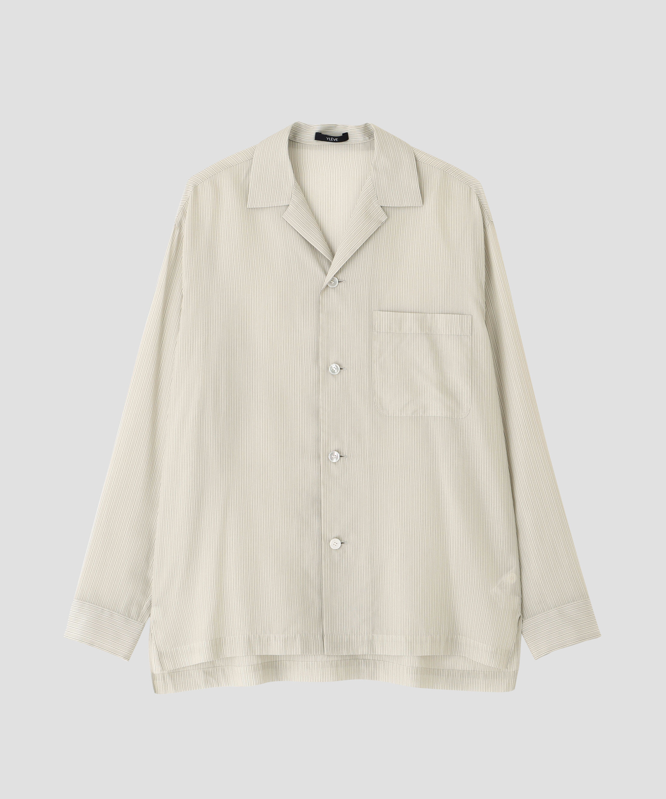 YLEVE 「YLEVE / ACETATE CUPRO STRIPE PJ SHIRT」|シャツ・ブラウス|