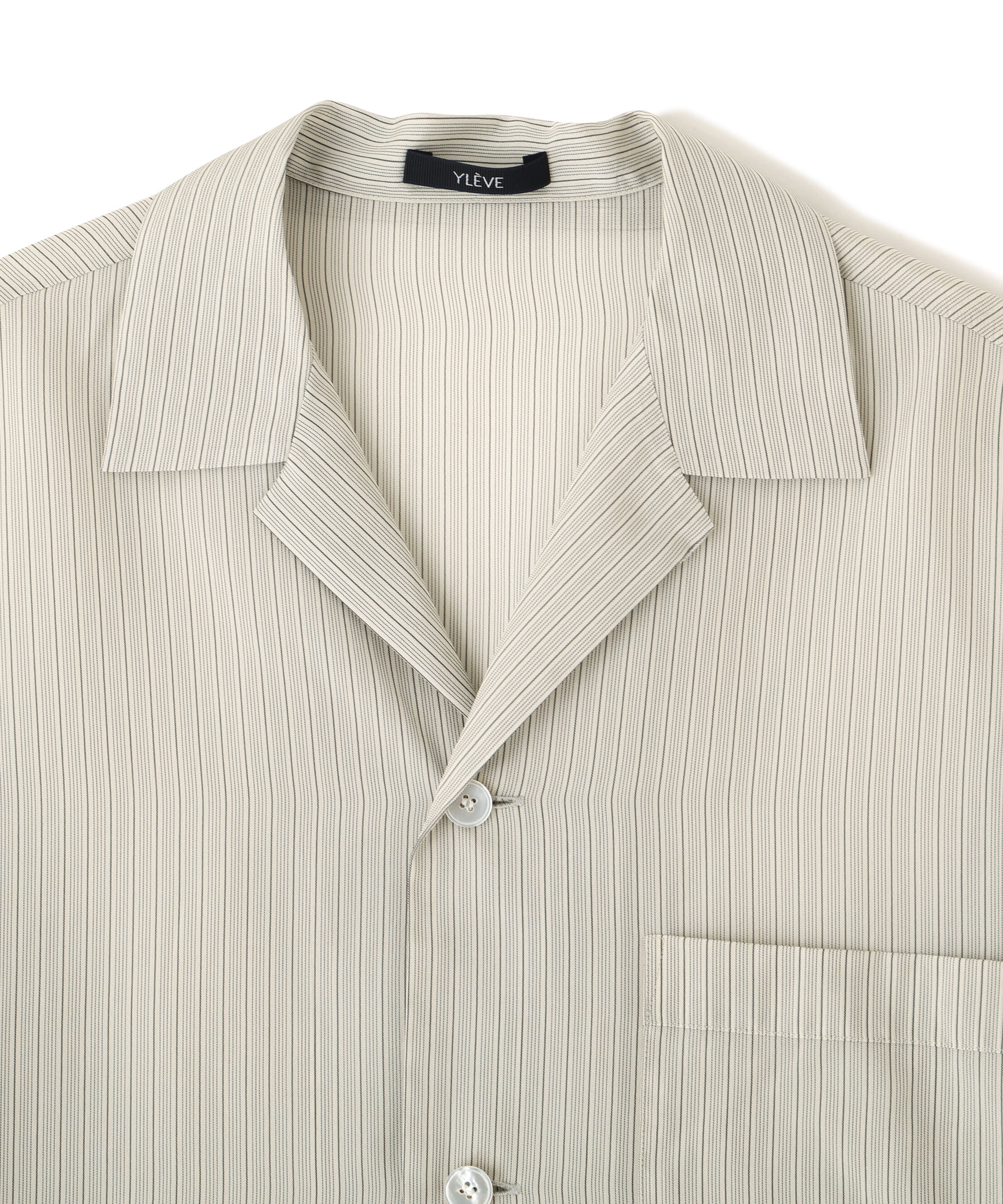 YLEVE 「YLEVE / ACETATE CUPRO STRIPE PJ SHIRT」|シャツ・ブラウス|