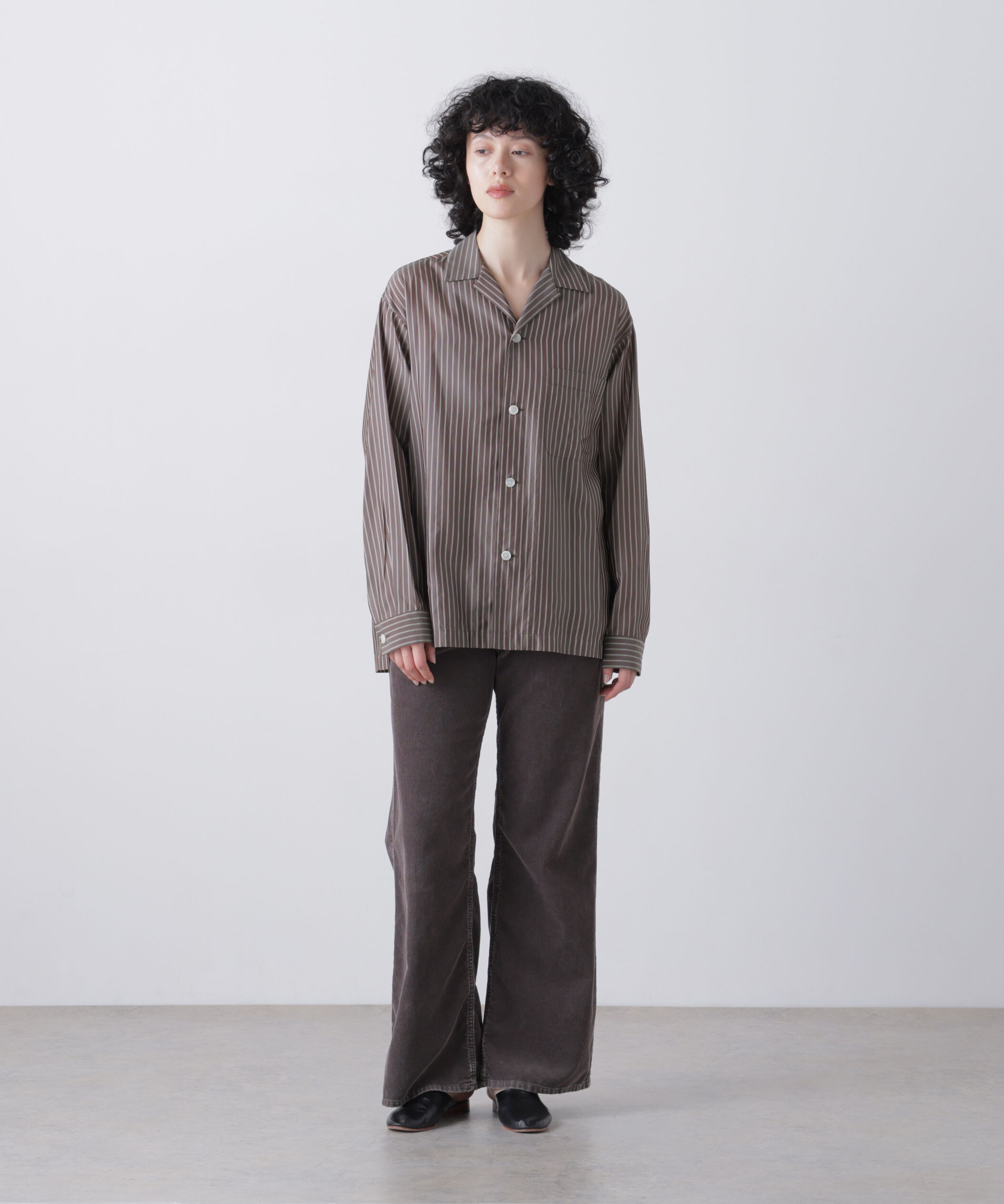 YLEVE 「YLEVE / ACETATE CUPRO STRIPE PJ SHIRT」|シャツ・ブラウス|