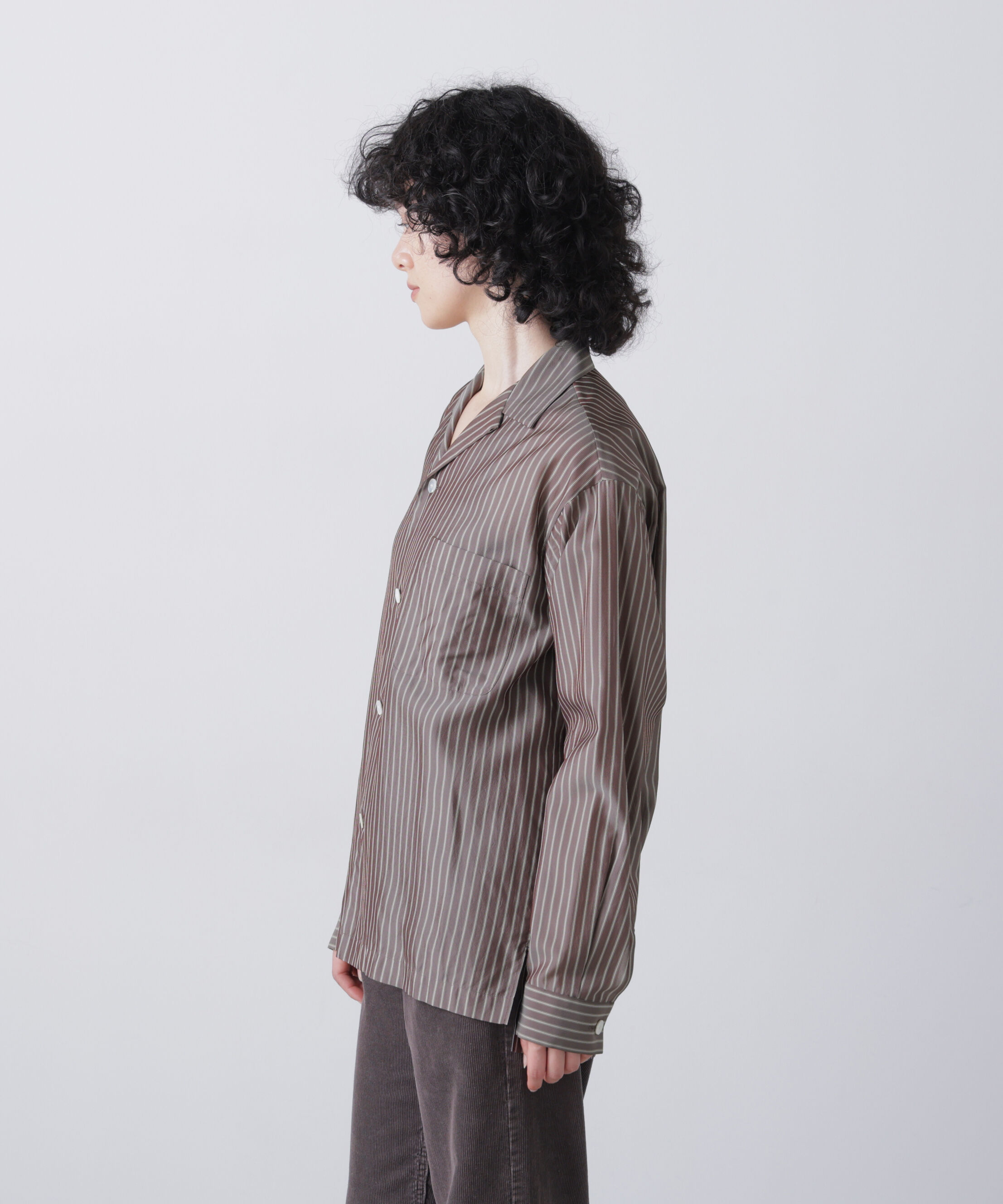 YLEVE 「YLEVE / ACETATE CUPRO STRIPE PJ SHIRT」|シャツ・ブラウス|