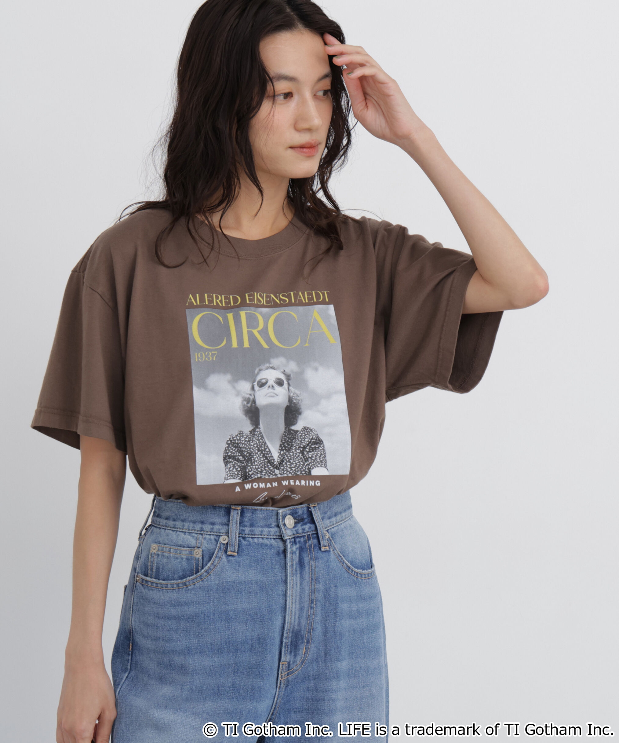  「ＬＩＦＥコラボフォトＴシャツ　サングラス」|Tシャツ・カットソー|