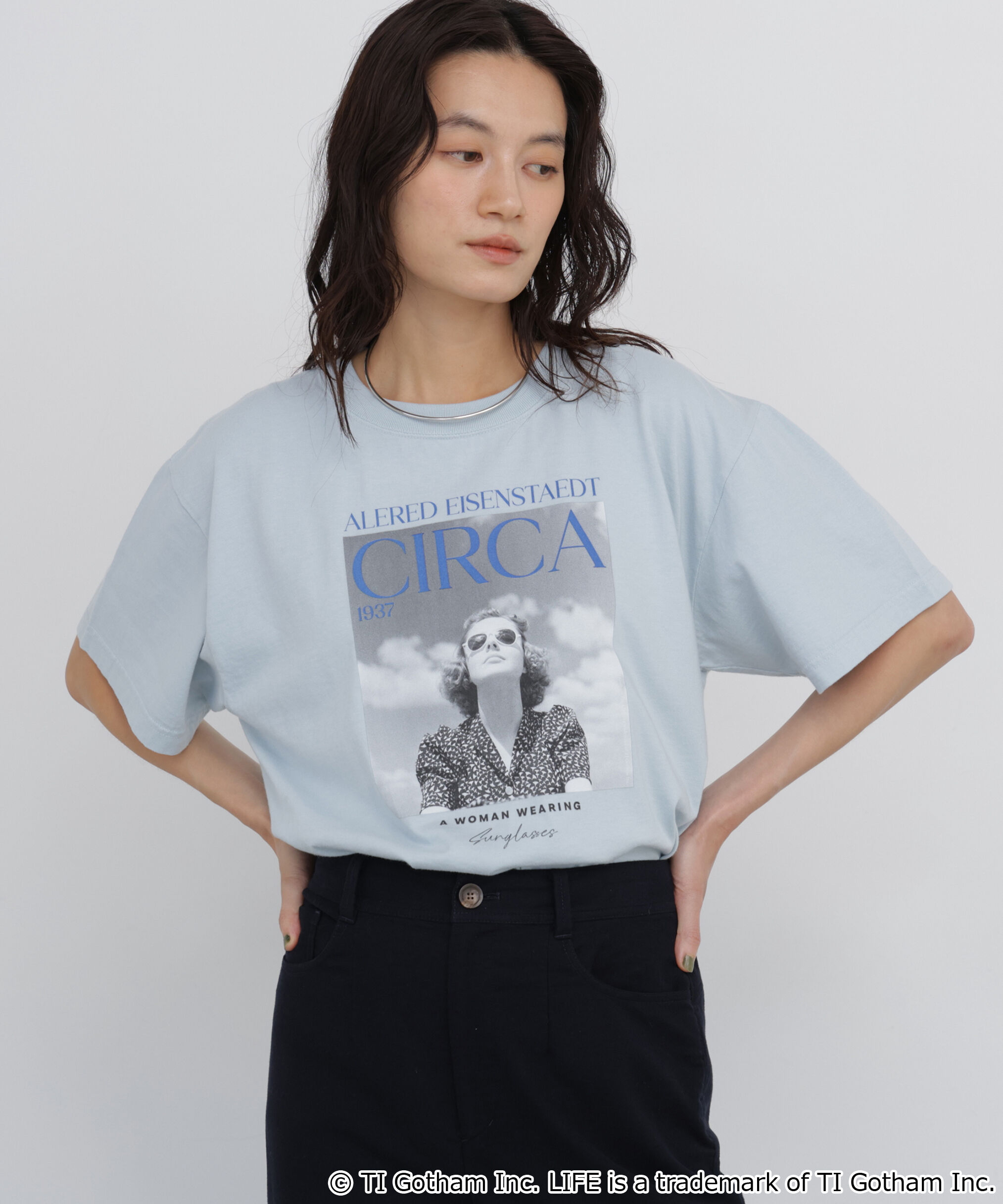  「ＬＩＦＥコラボフォトＴシャツ　サングラス」|Tシャツ・カットソー|