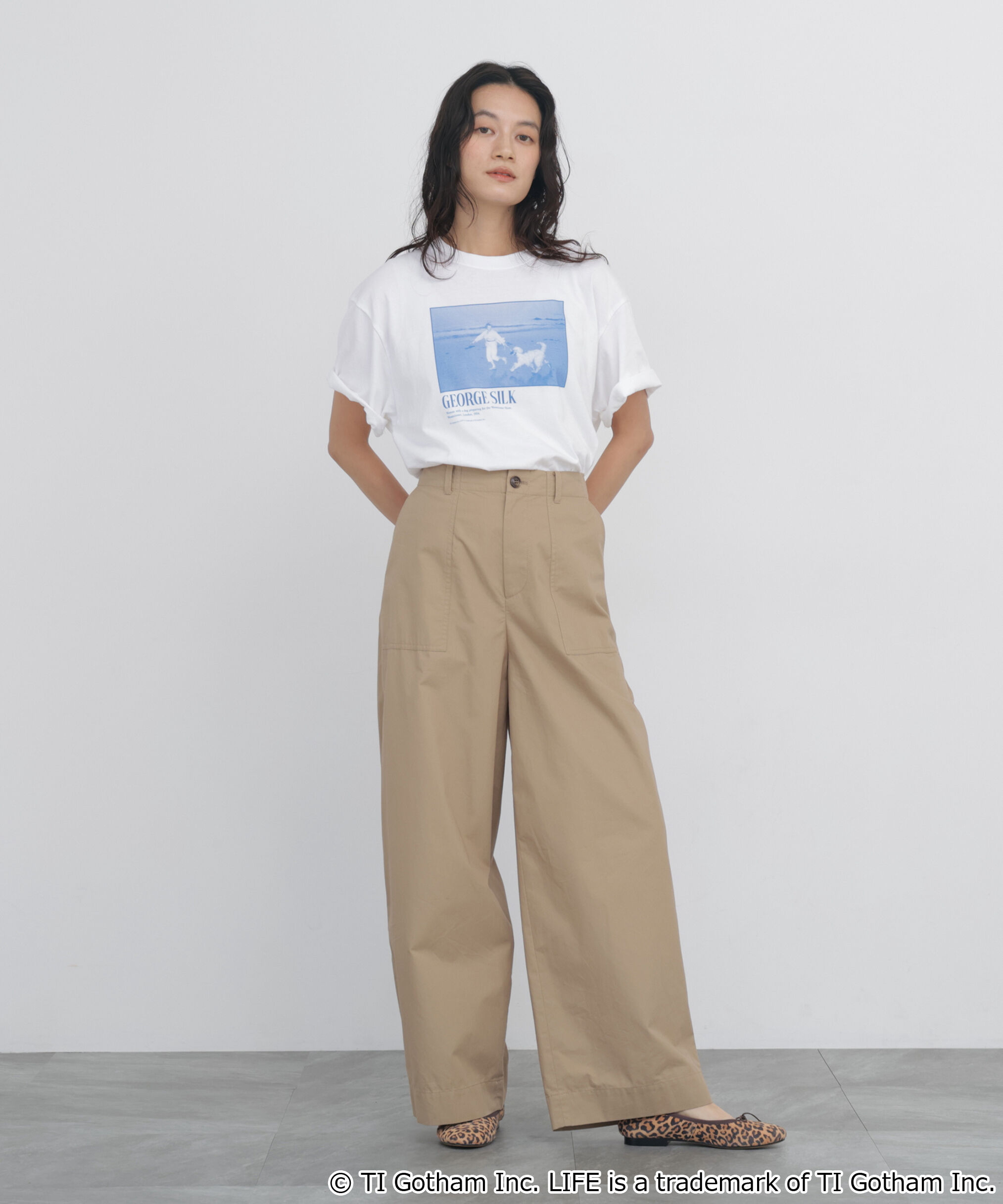  「ＬＩＦＥコラボフォトＴシャツ　ドッグ」|Tシャツ・カットソー|