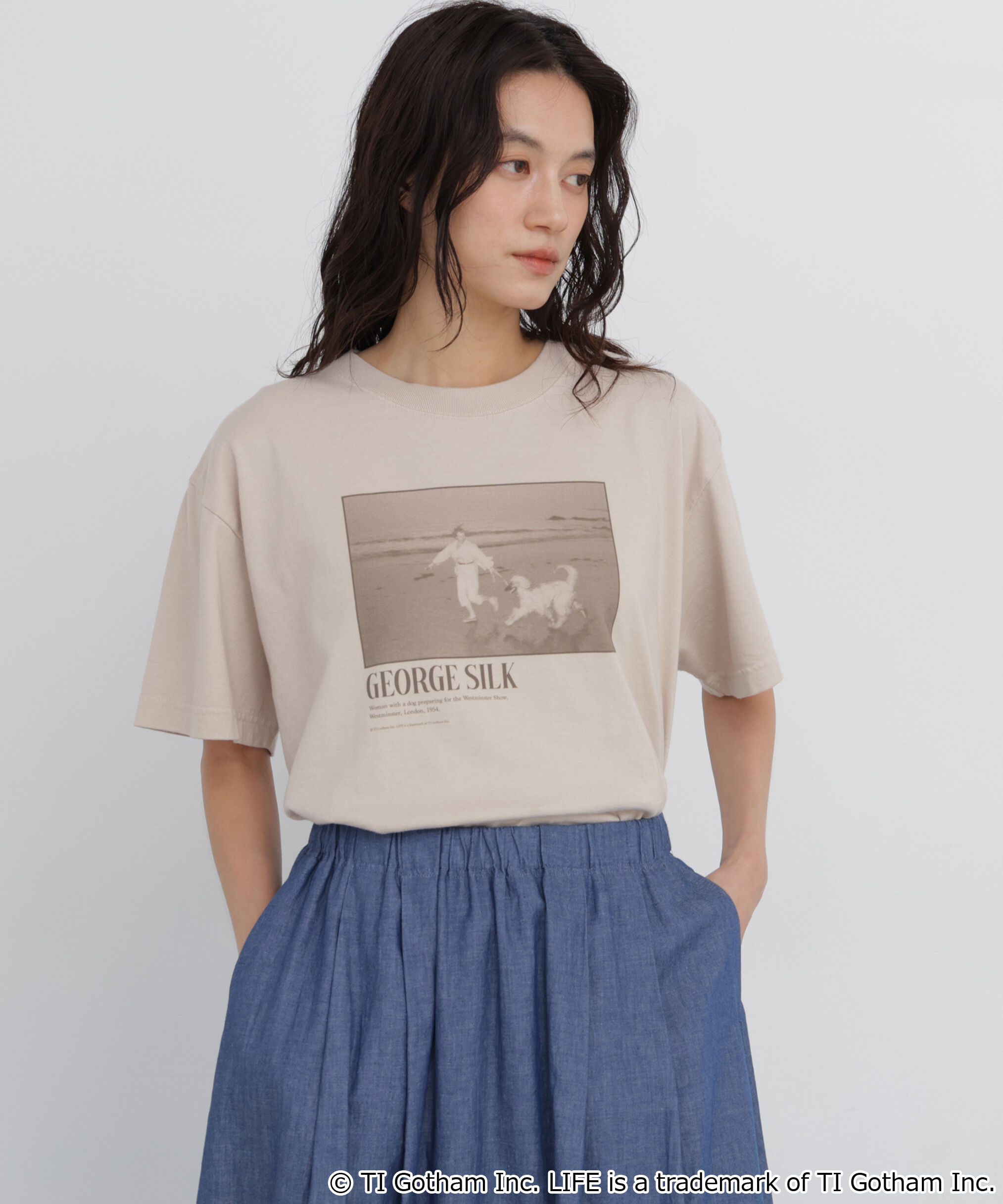  「ＬＩＦＥコラボフォトＴシャツ　ドッグ」|Tシャツ・カットソー|