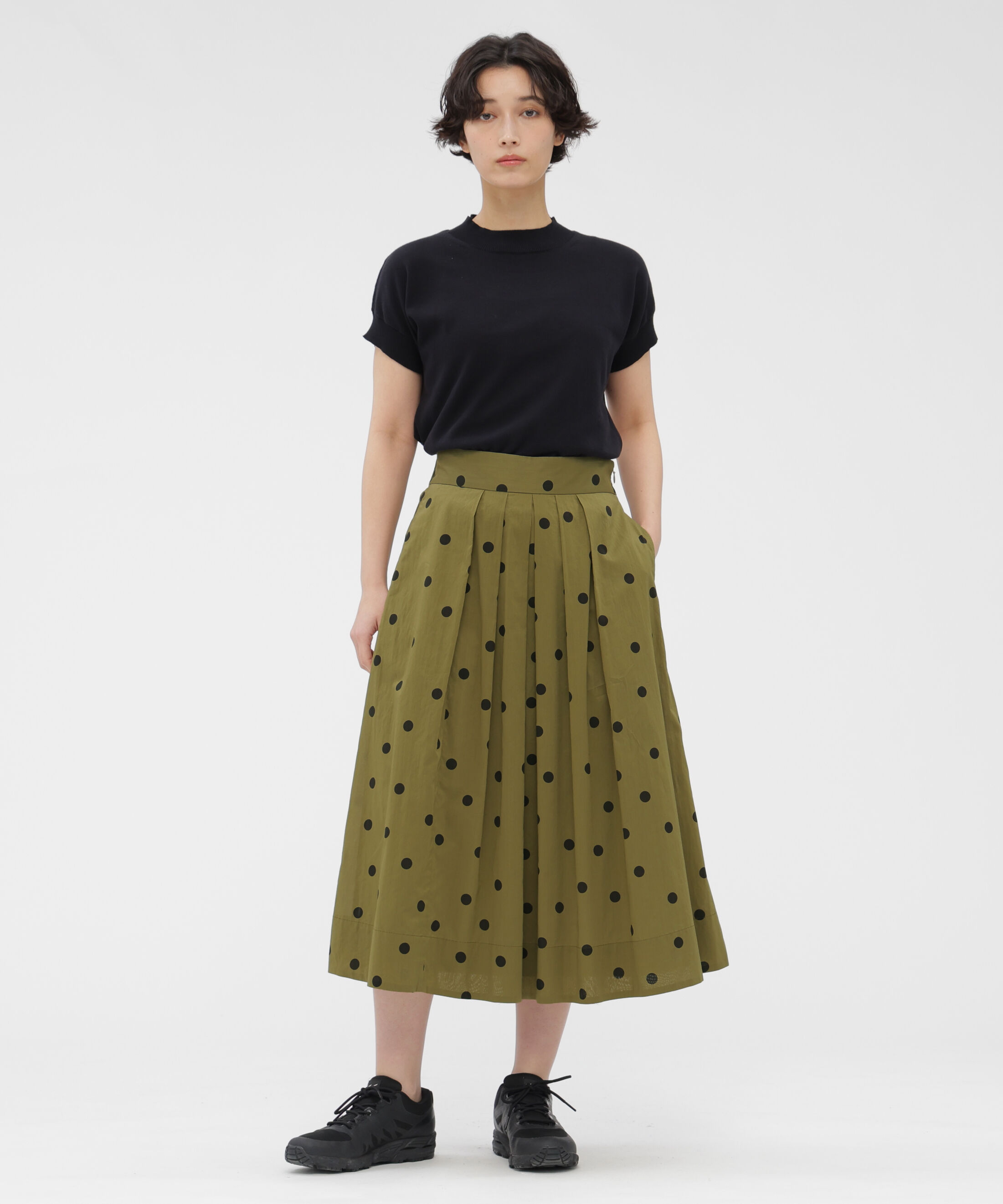  「POLKA DOT COTTON POPLIN SKIRT」|スカート|OLIVE1
