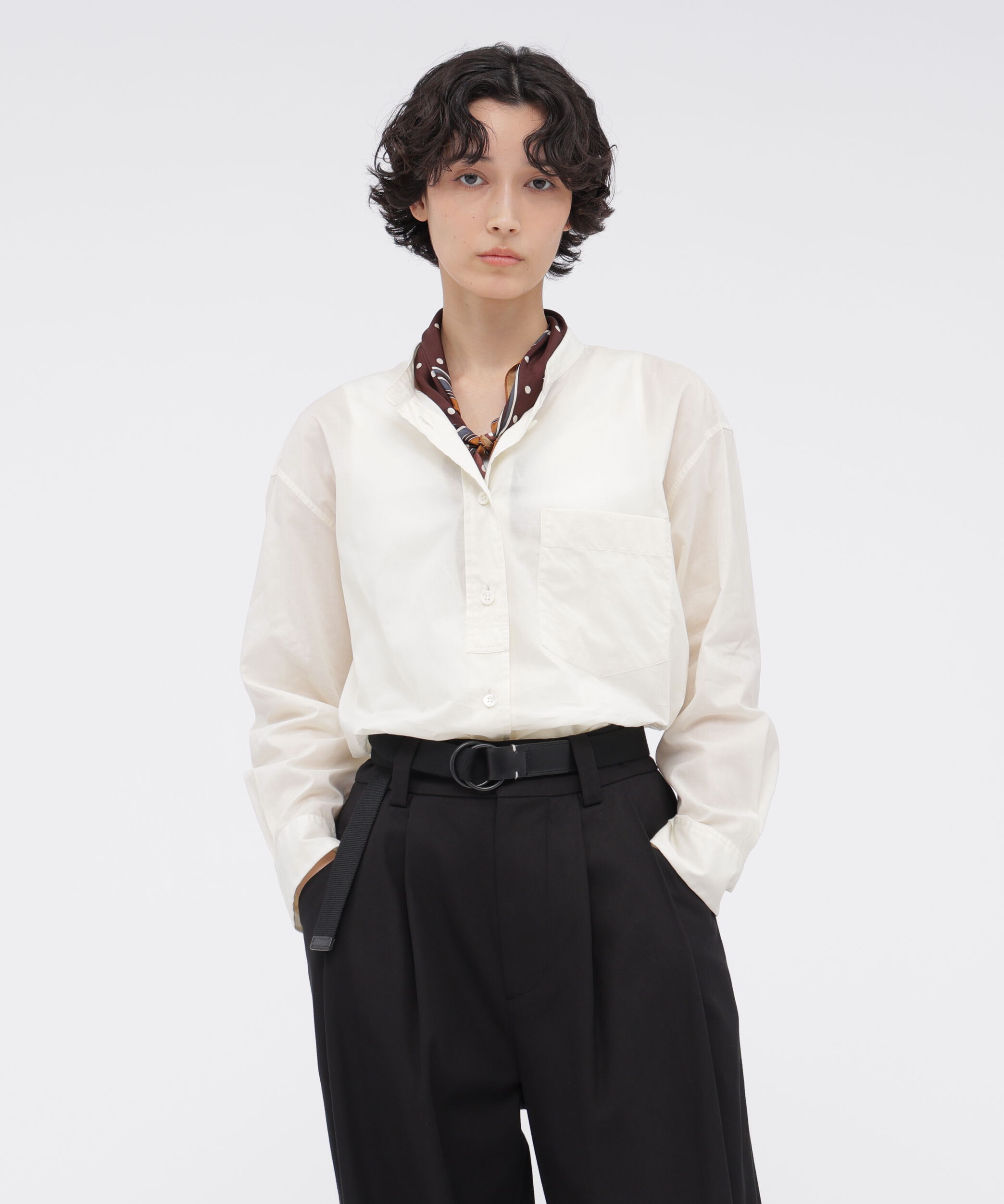  「SOFT COTTON POPLIN SHIRT」|シャツ・ブラウス|IVORY1