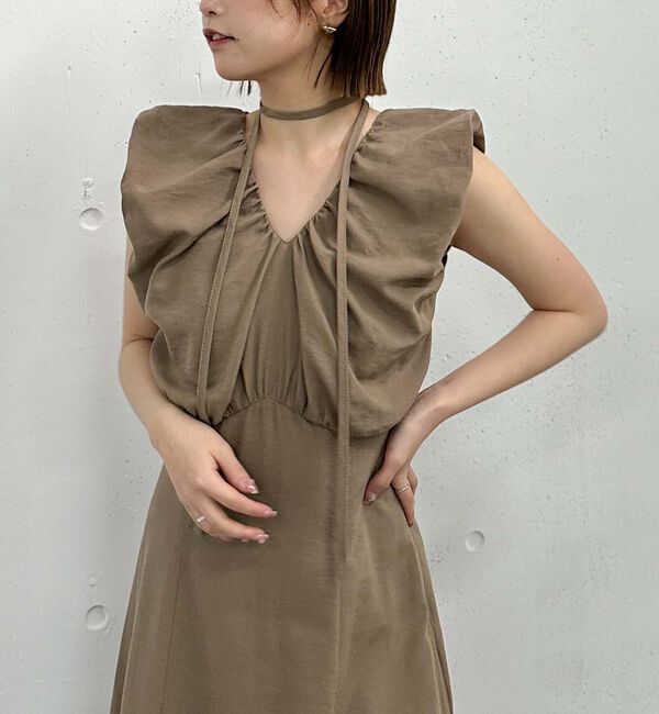 archives「Ｖネックバルーンノースリワンピース」|ワンピース|