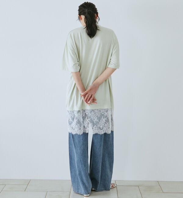 Doux archives「裾レースオーバーロゴＴｅｅ」|Tシャツ・カットソー|