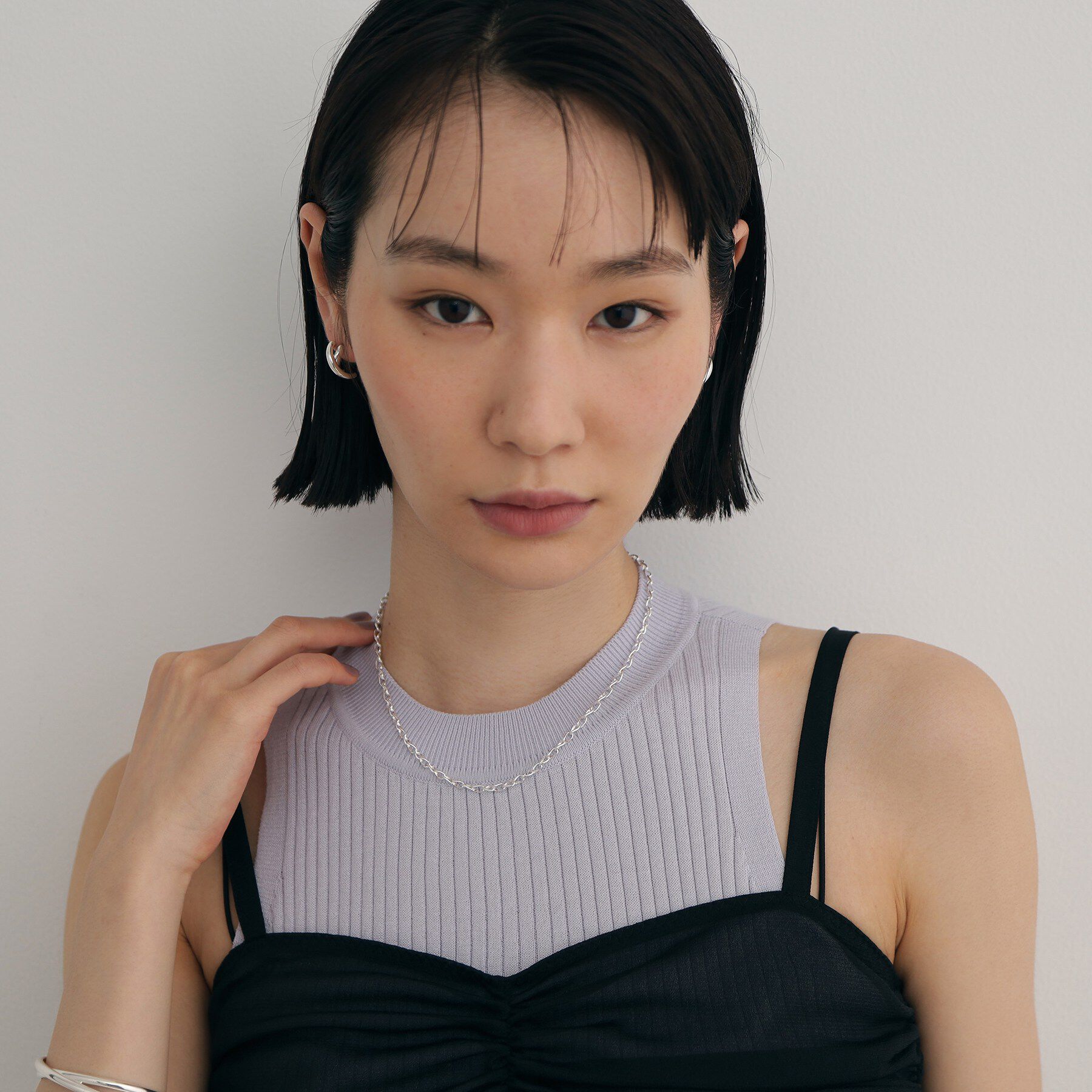 COCOSHNIK ONKITSCH「シルバー デザインチェーン シングルスパイクネックレス」|ネックレス|