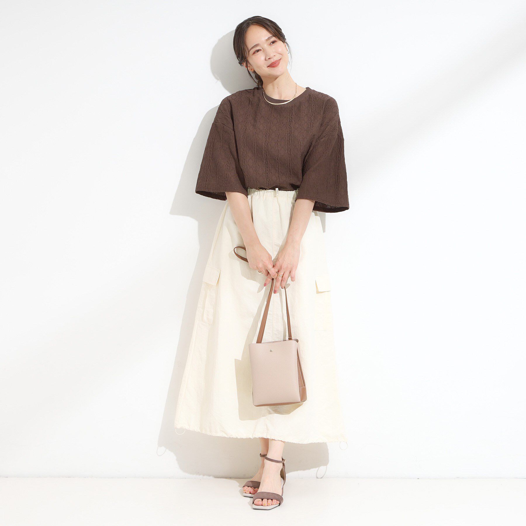 SHOO･LA･RUE「【5分袖】大人の魅力を惹きたてる レースカットソー」|Tシャツ・カットソー|