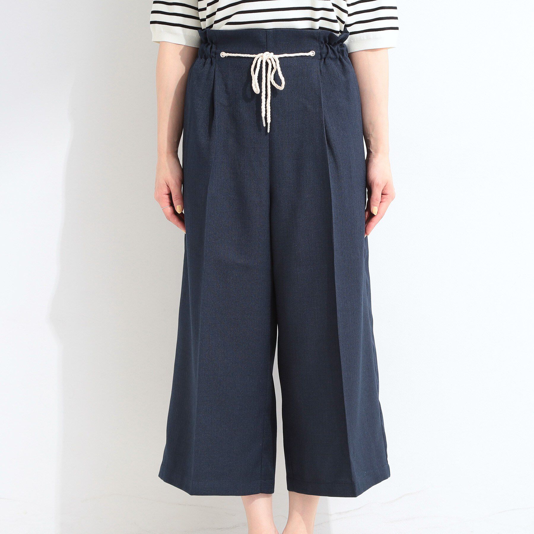 SHOO･LA･RUE「【S-LL】ロープベルトが爽やか ガウチョパンツ」|その他|