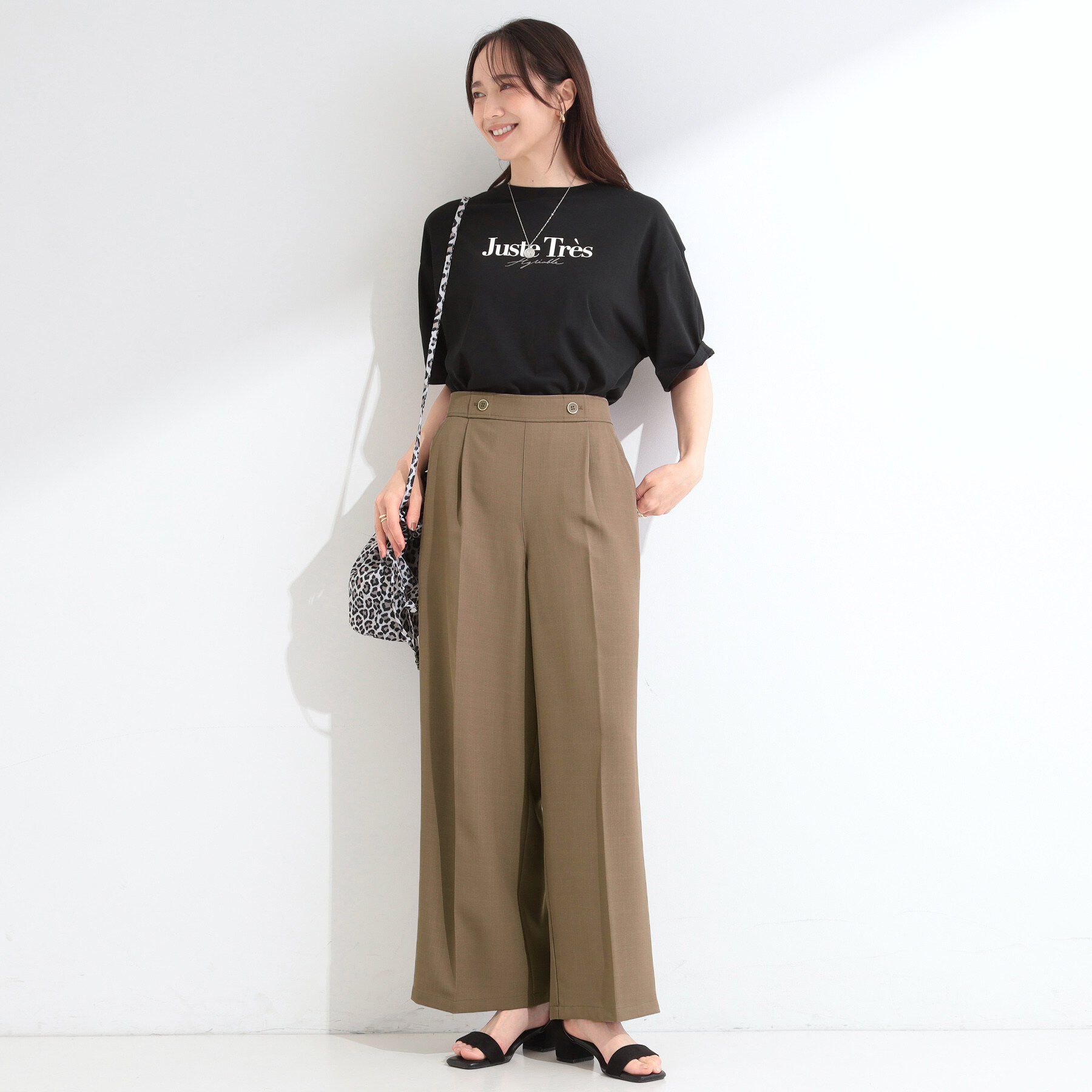 SHOO･LA･RUE「【ひんやり/着丈選べる/洗濯後しわになりにくい/S-LL】大人の上品シルエット センタープレスタック」|その他|