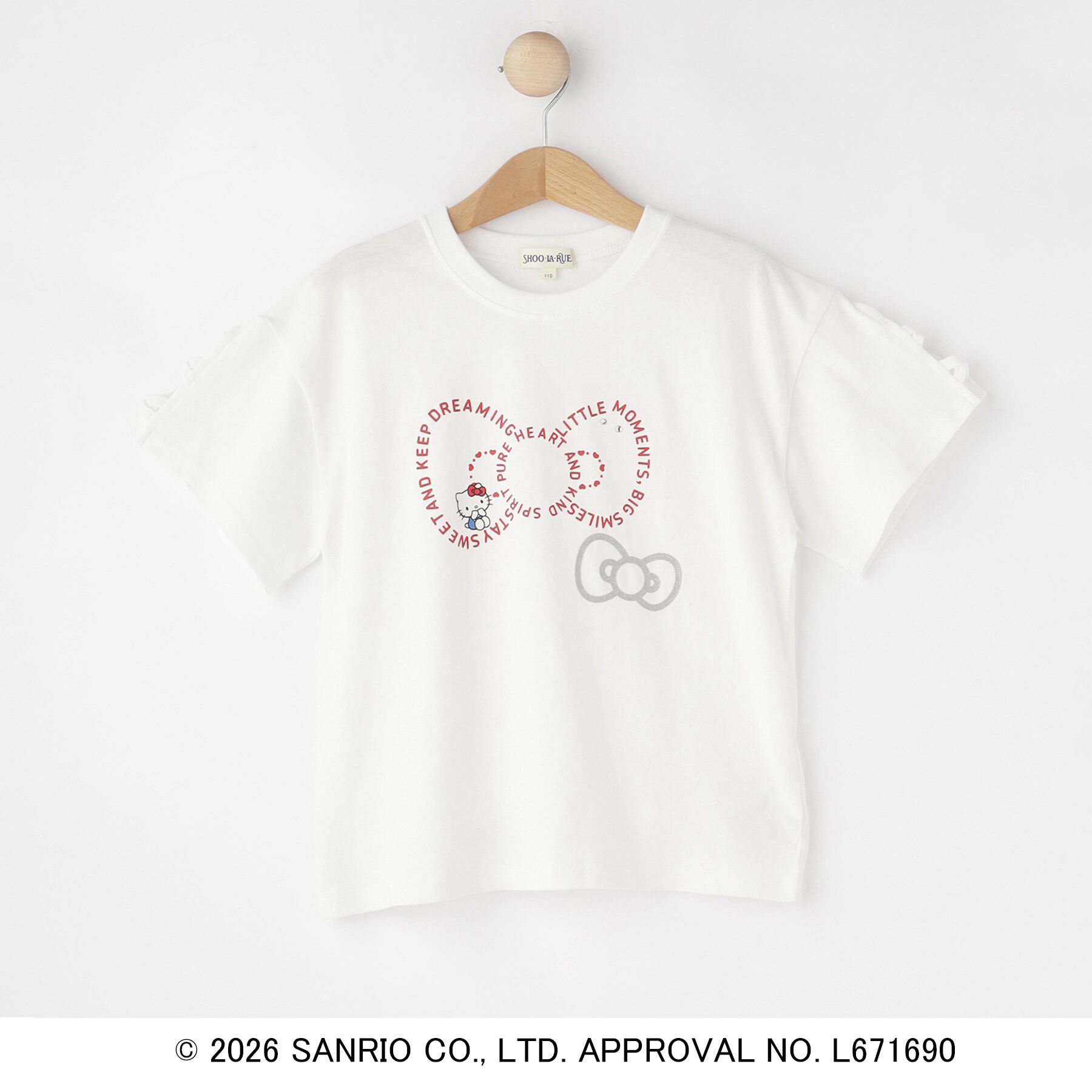 SHOO･LA･RUE「【サンリオキャラクターズ】レースアップデザインTシャツ」|Tシャツ・カットソー|ホワイト(001)