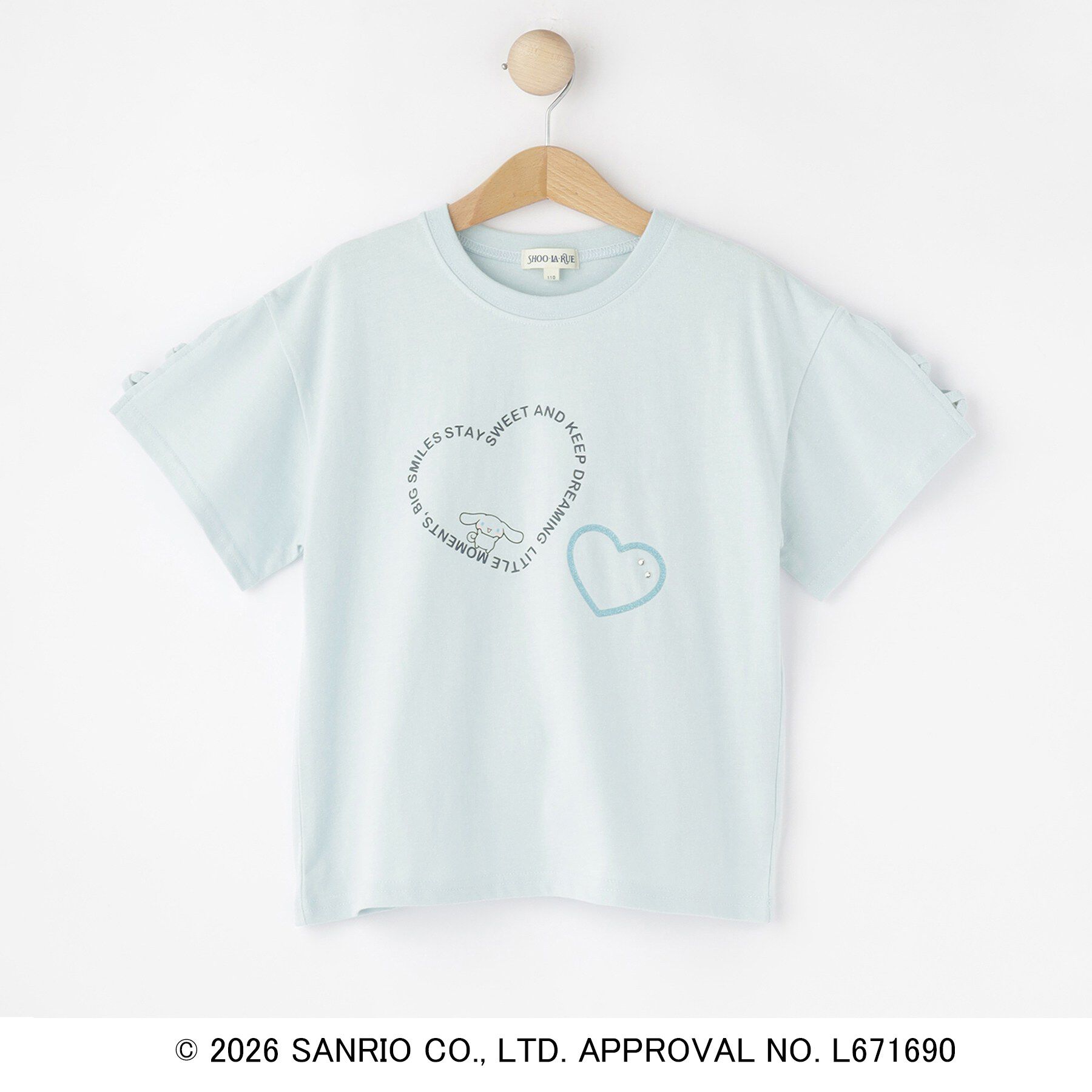 SHOO･LA･RUE「【サンリオキャラクターズ】レースアップデザインTシャツ」|Tシャツ・カットソー|サックスブルー(09