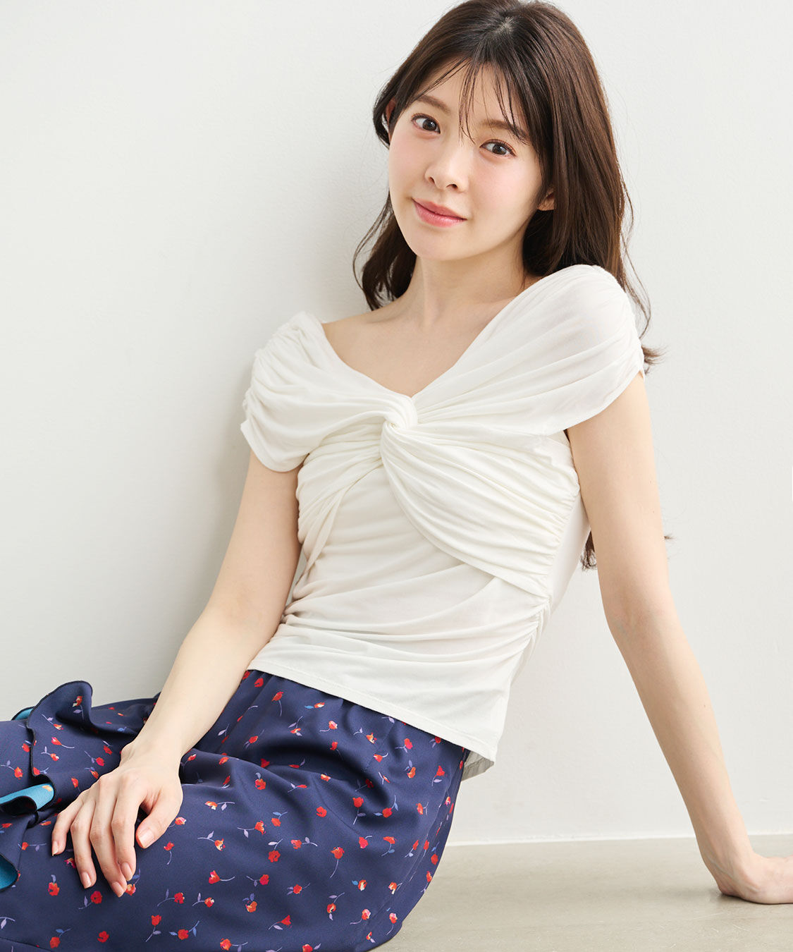 COCO DEAL「ギャザーツイストトップス」|Tシャツ・カットソー|オフ