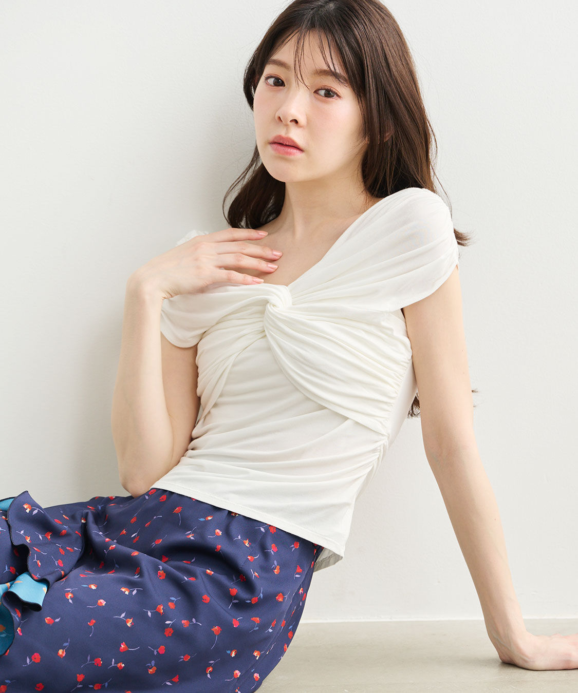 COCO DEAL「ギャザーツイストトップス」|Tシャツ・カットソー|