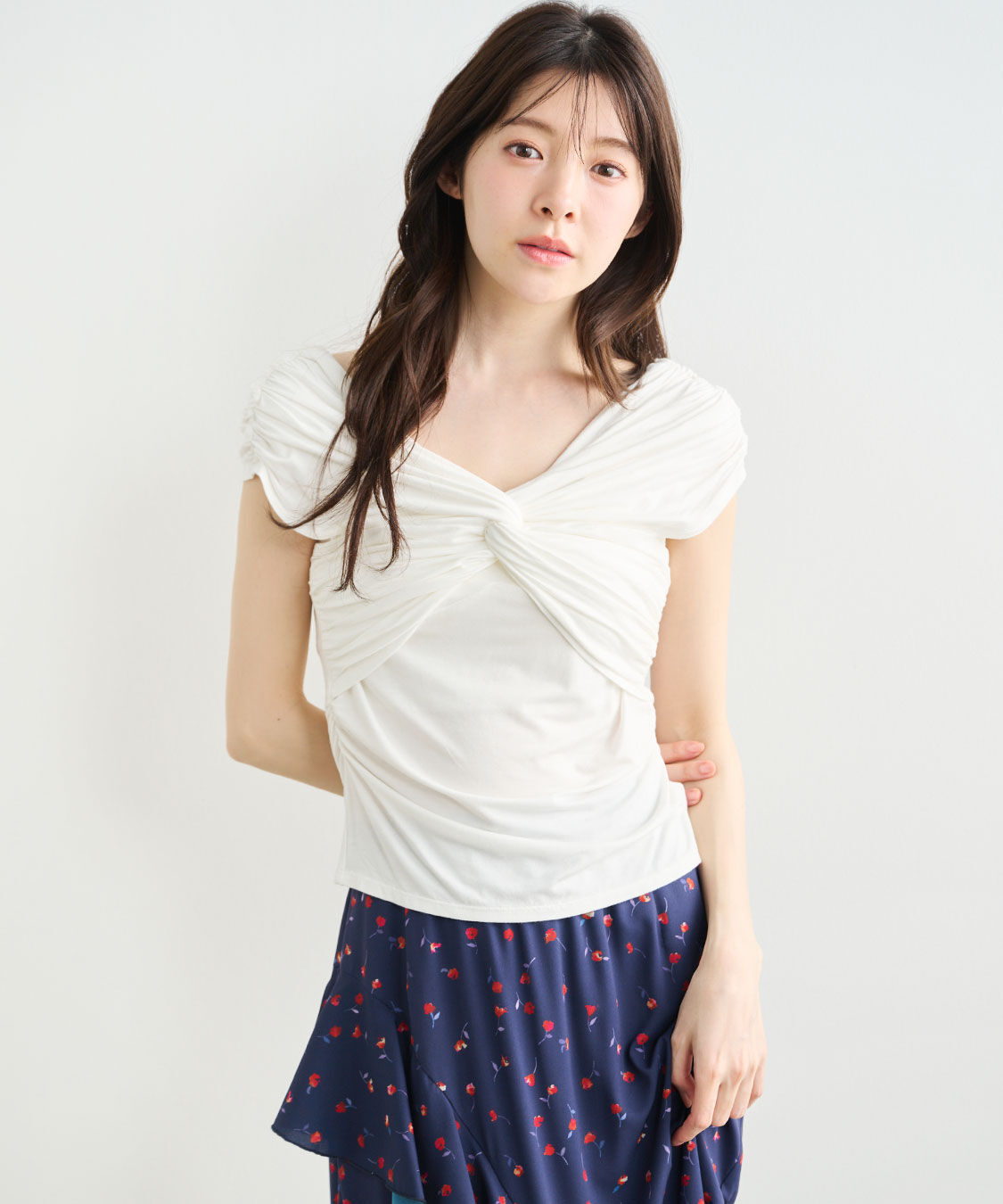 COCO DEAL「ギャザーツイストトップス」|Tシャツ・カットソー|