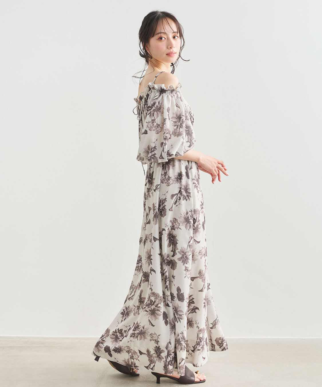 COCO DEAL「フラワープリントオフショルワンピース」|ワンピース|