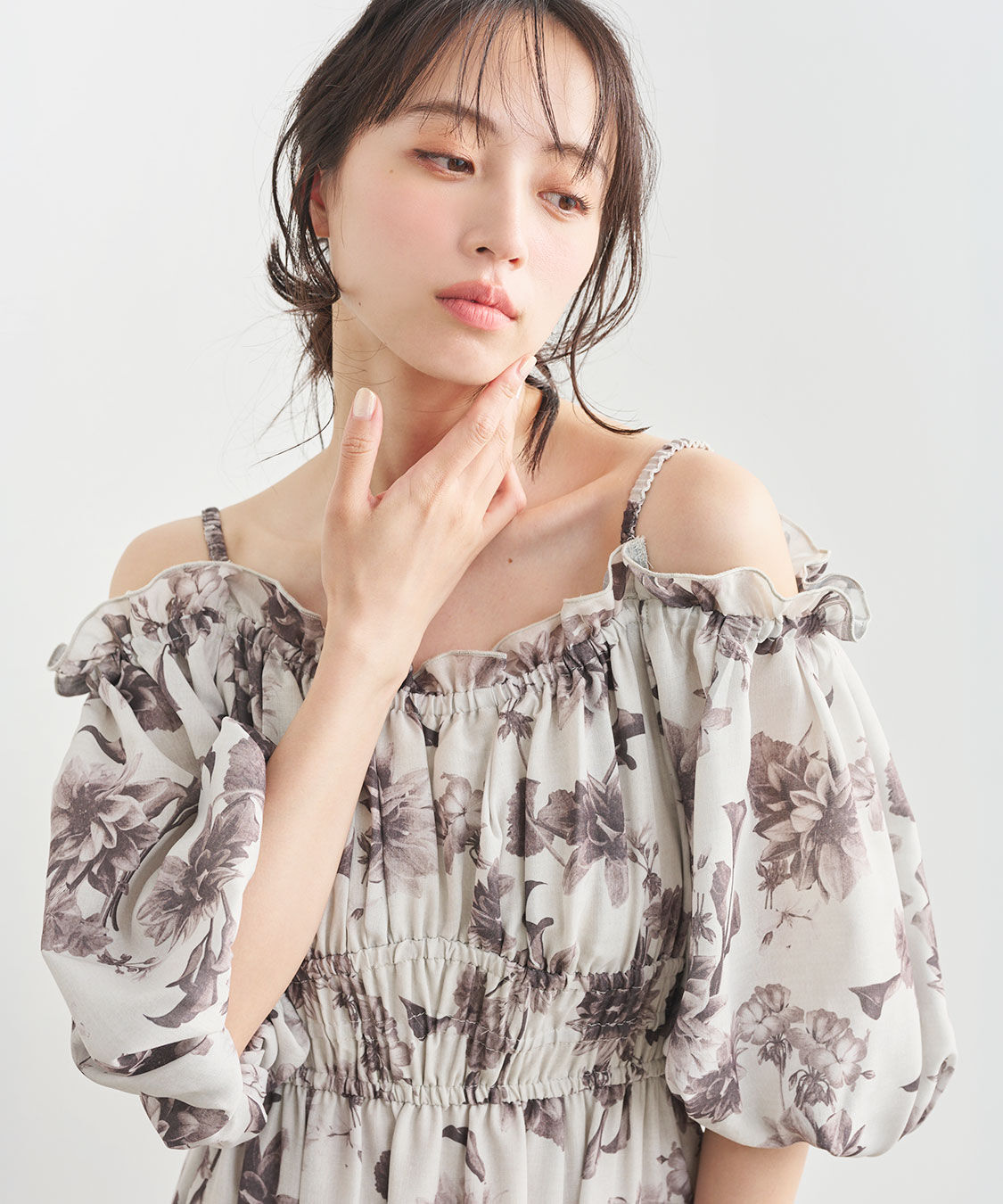 COCO DEAL「フラワープリントオフショルワンピース」|ワンピース|