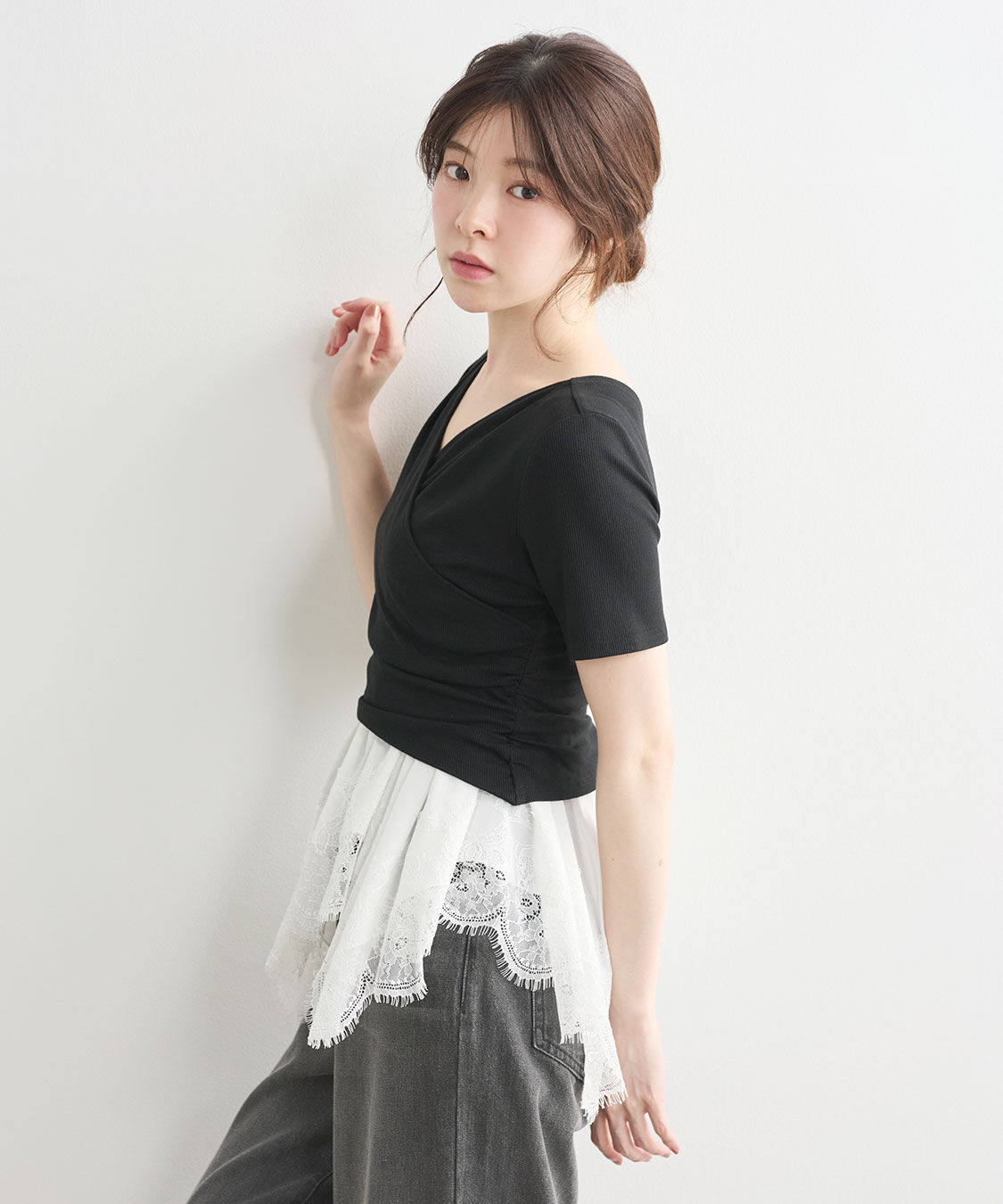 COCO DEAL「カシュクールペプラムトップス」|Tシャツ・カットソー|