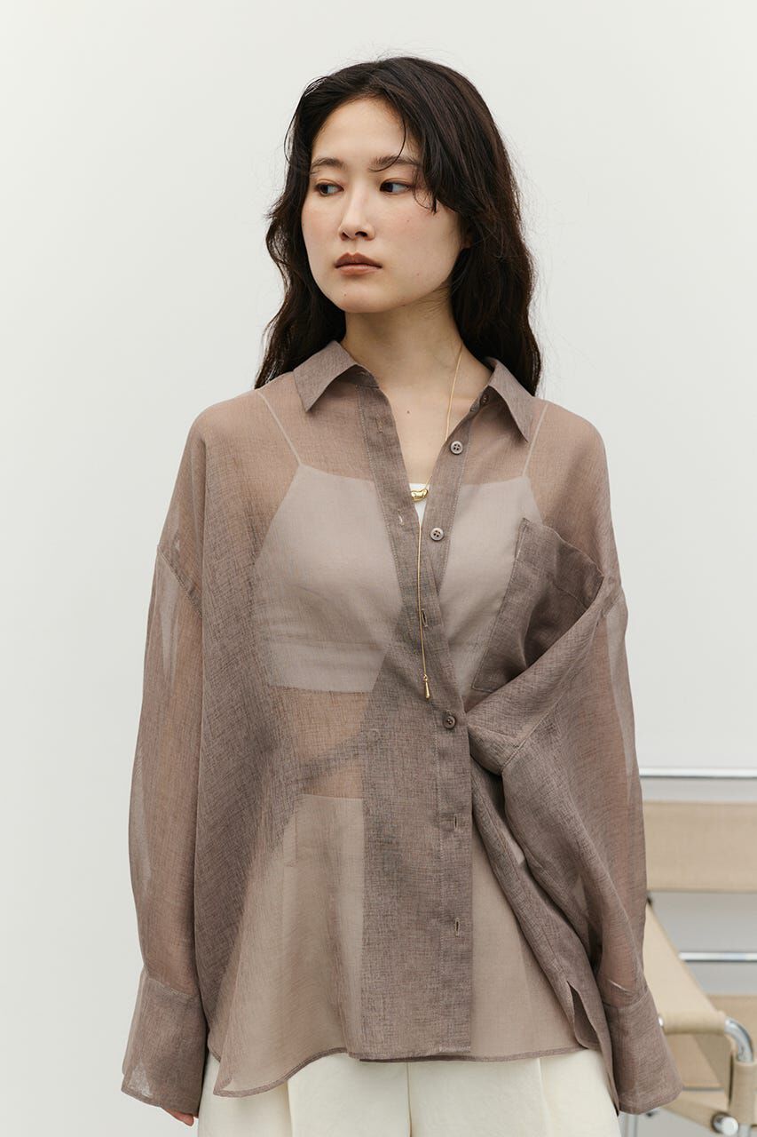 STYLEMIXER「2WAYシアーシャツ」|シャツ・ブラウス|L/BRN1