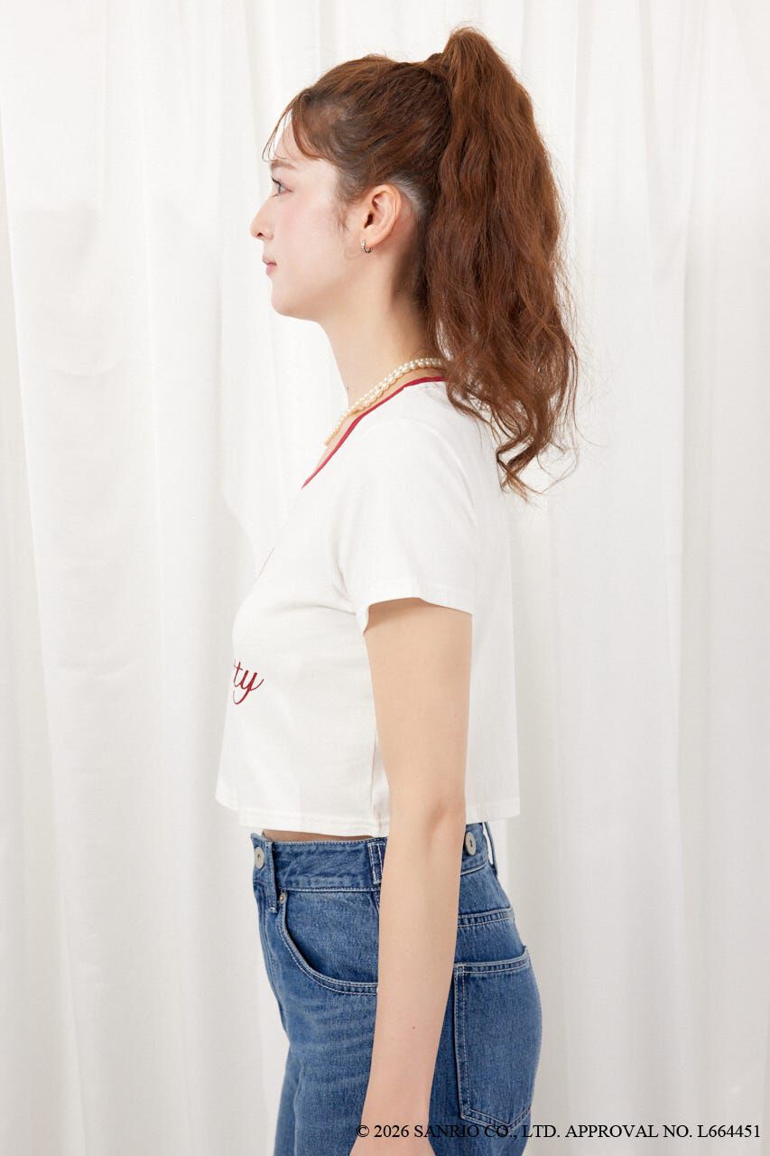 rienda「グリッターロゴミニTシャツ」|Tシャツ・カットソー|