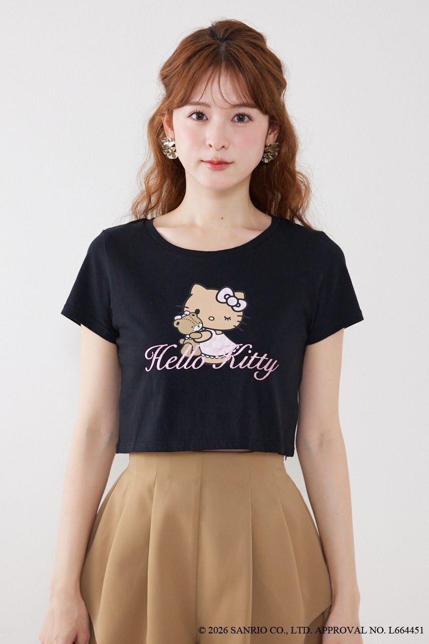rienda「グリッターロゴミニTシャツ」|Tシャツ・カットソー|