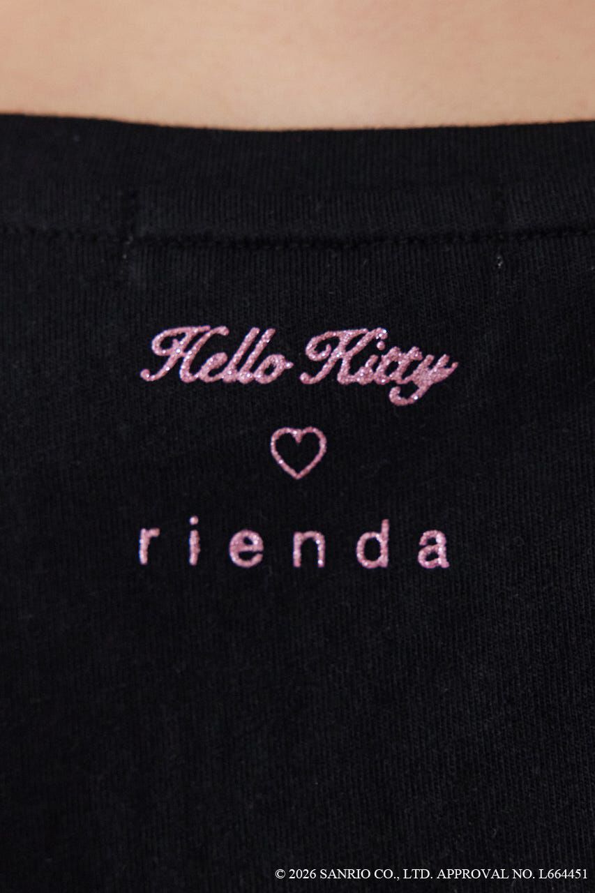rienda「グリッターロゴミニTシャツ」|Tシャツ・カットソー|