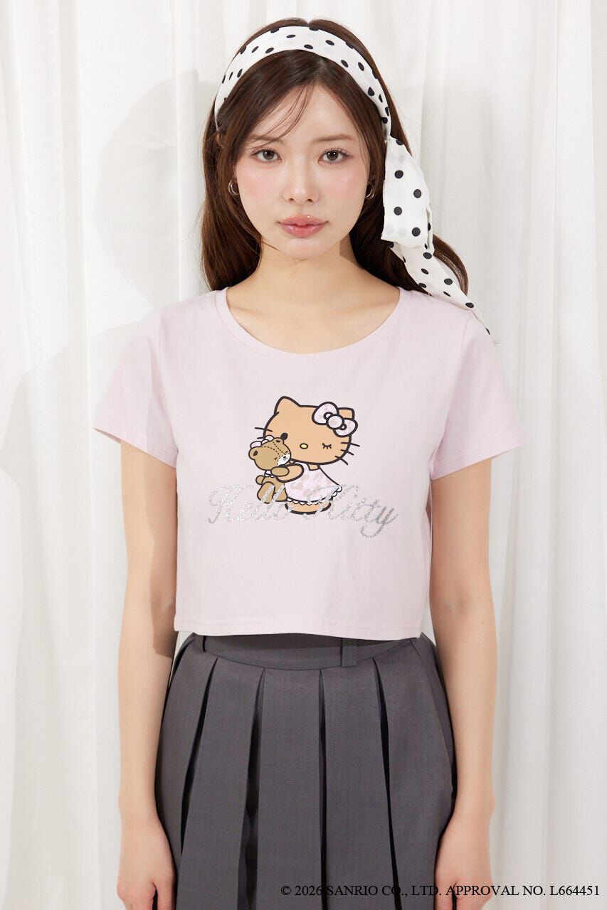 rienda「グリッターロゴミニTシャツ」|Tシャツ・カットソー|