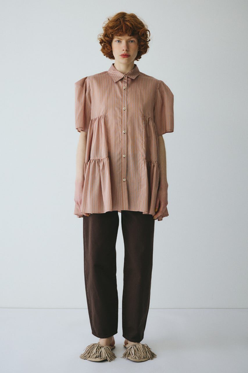 HeRIN.CYE「Side gather A line shirt」|シャツ・ブラウス|