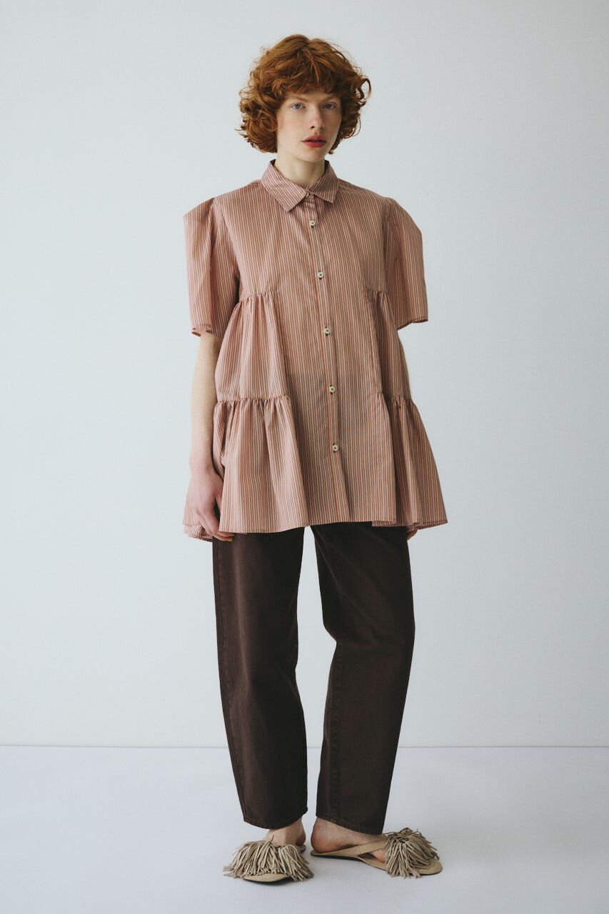 HeRIN.CYE「Side gather A line shirt」|シャツ・ブラウス|