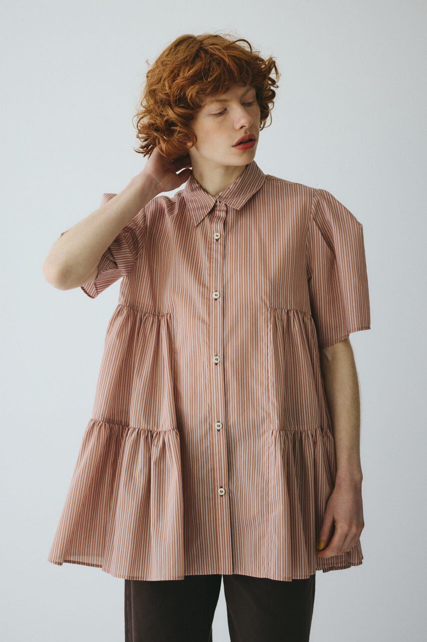 HeRIN.CYE「Side gather A line shirt」|シャツ・ブラウス|
