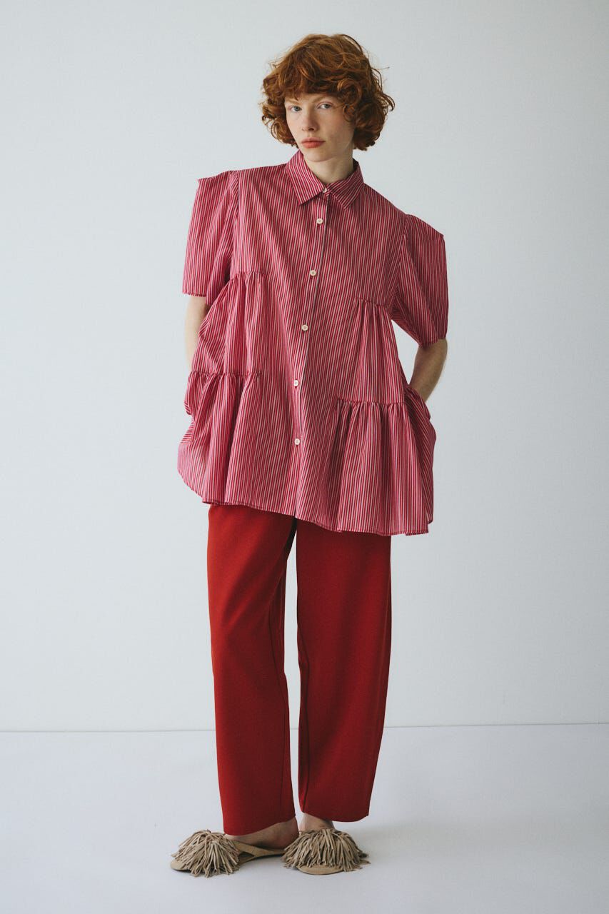 HeRIN.CYE「Side gather A line shirt」|シャツ・ブラウス|