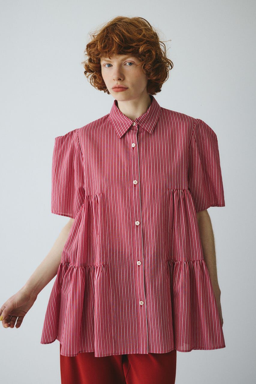 HeRIN.CYE「Side gather A line shirt」|シャツ・ブラウス|