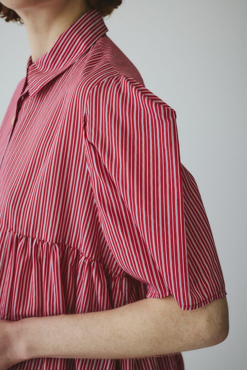HeRIN.CYE「Side gather A line shirt」|シャツ・ブラウス|