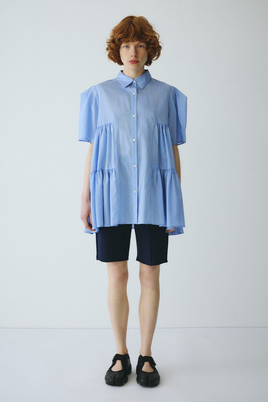 HeRIN.CYE「Side gather A line shirt」|シャツ・ブラウス|